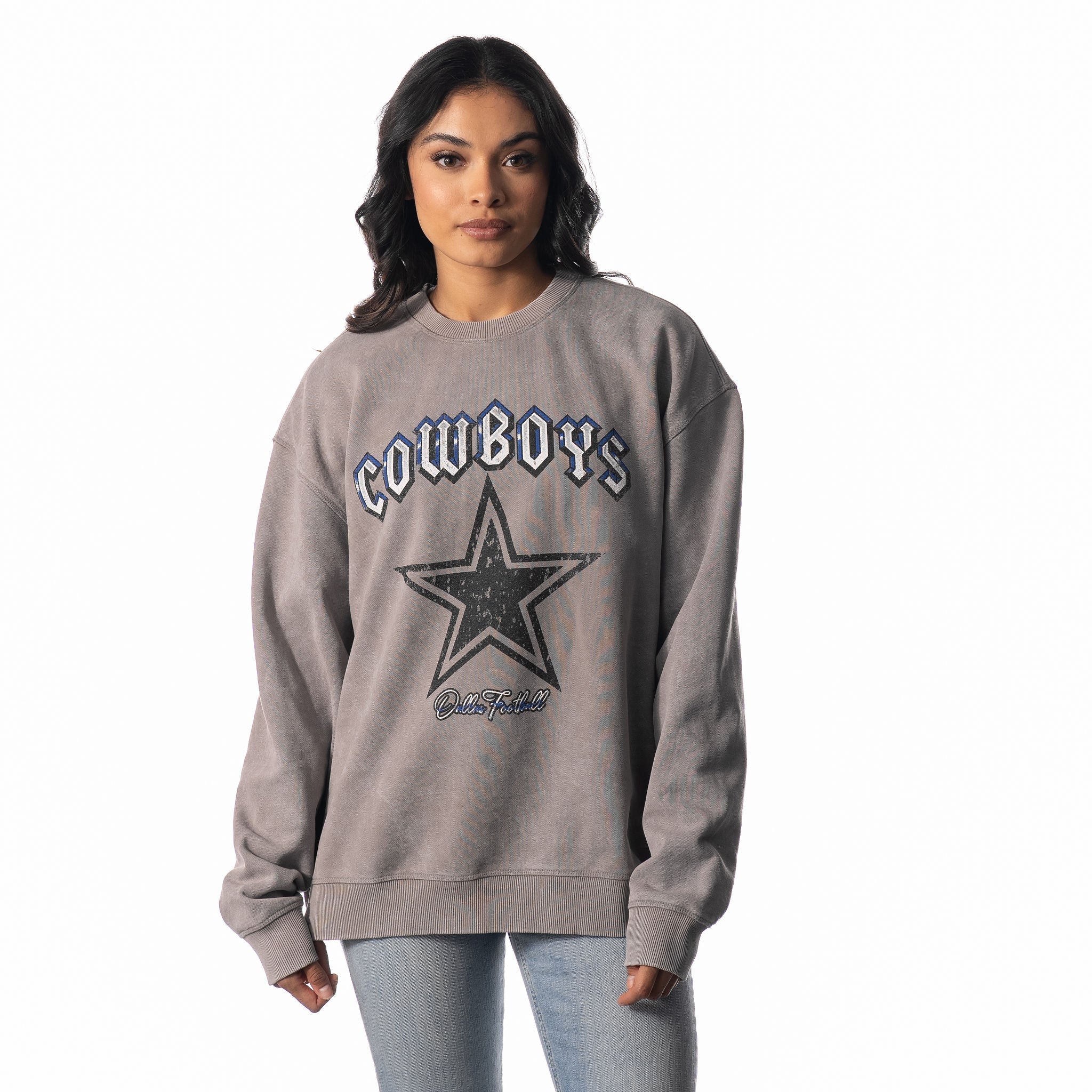 Dallas Cowboys Graphic Crew Fleece - Grey - Image 4