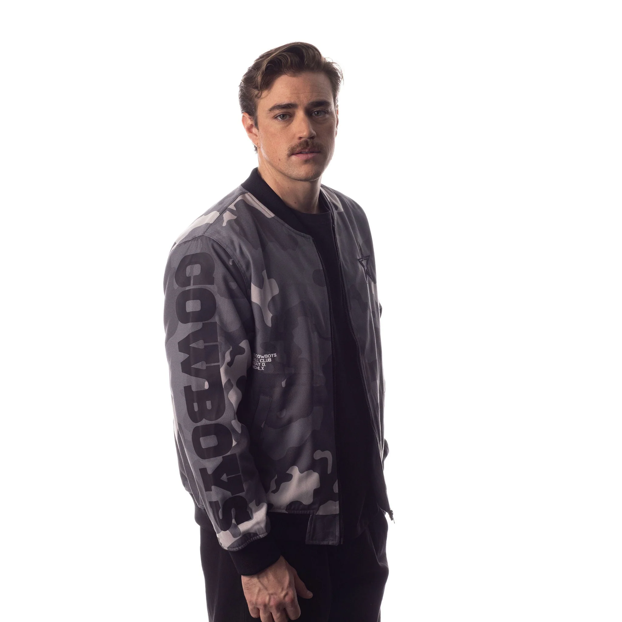 Dallas Cowboys Unisex Camo Bomber - Camo Grey - Image 3