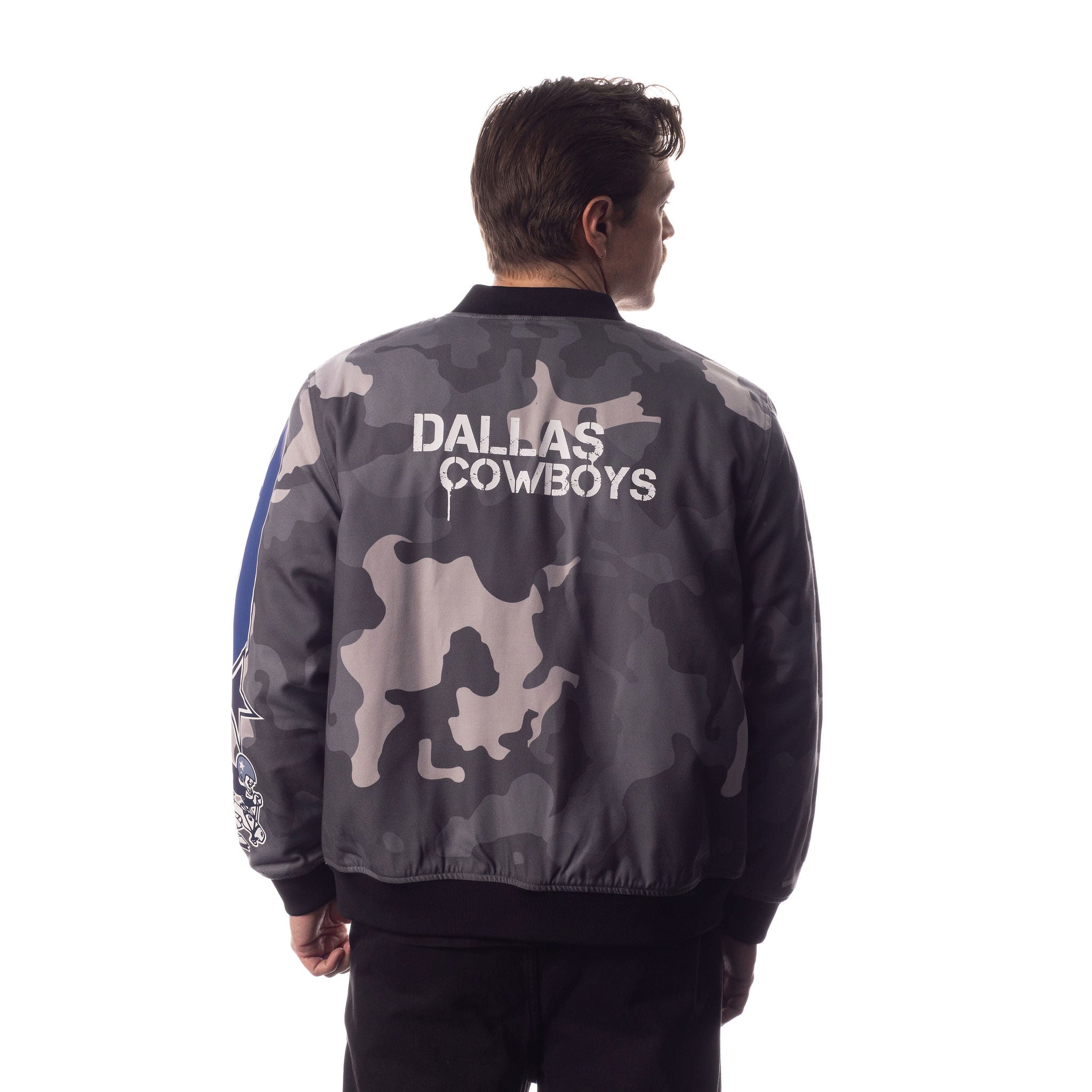 Dallas Cowboys Unisex Camo Bomber - Camo Grey - Image 4