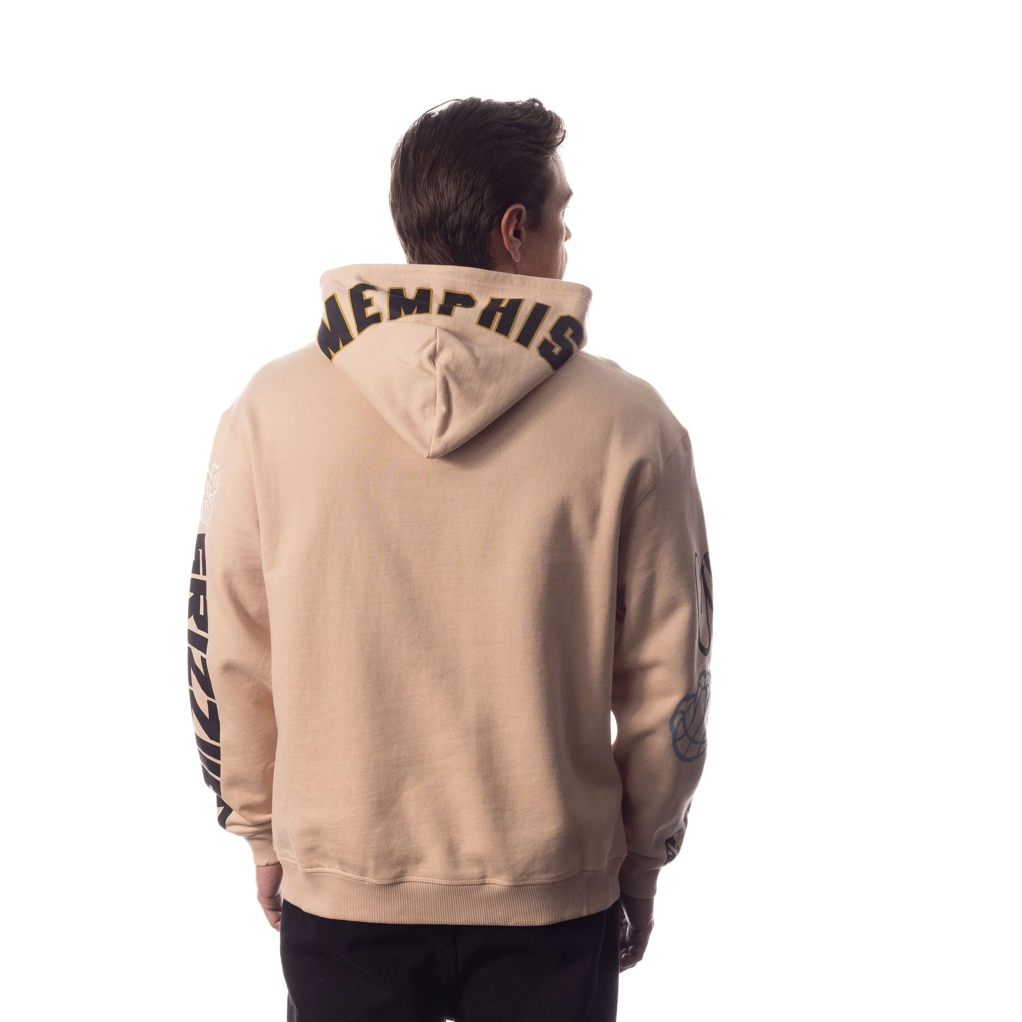 Memphis Grizzlies Unisex Heavy Block Graphic Hoodie - Cream - Image 4