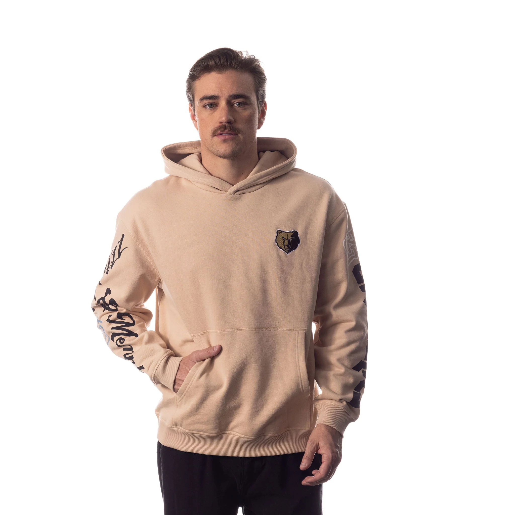 Memphis Grizzlies Unisex Heavy Block Graphic Hoodie - Cream - Image 6