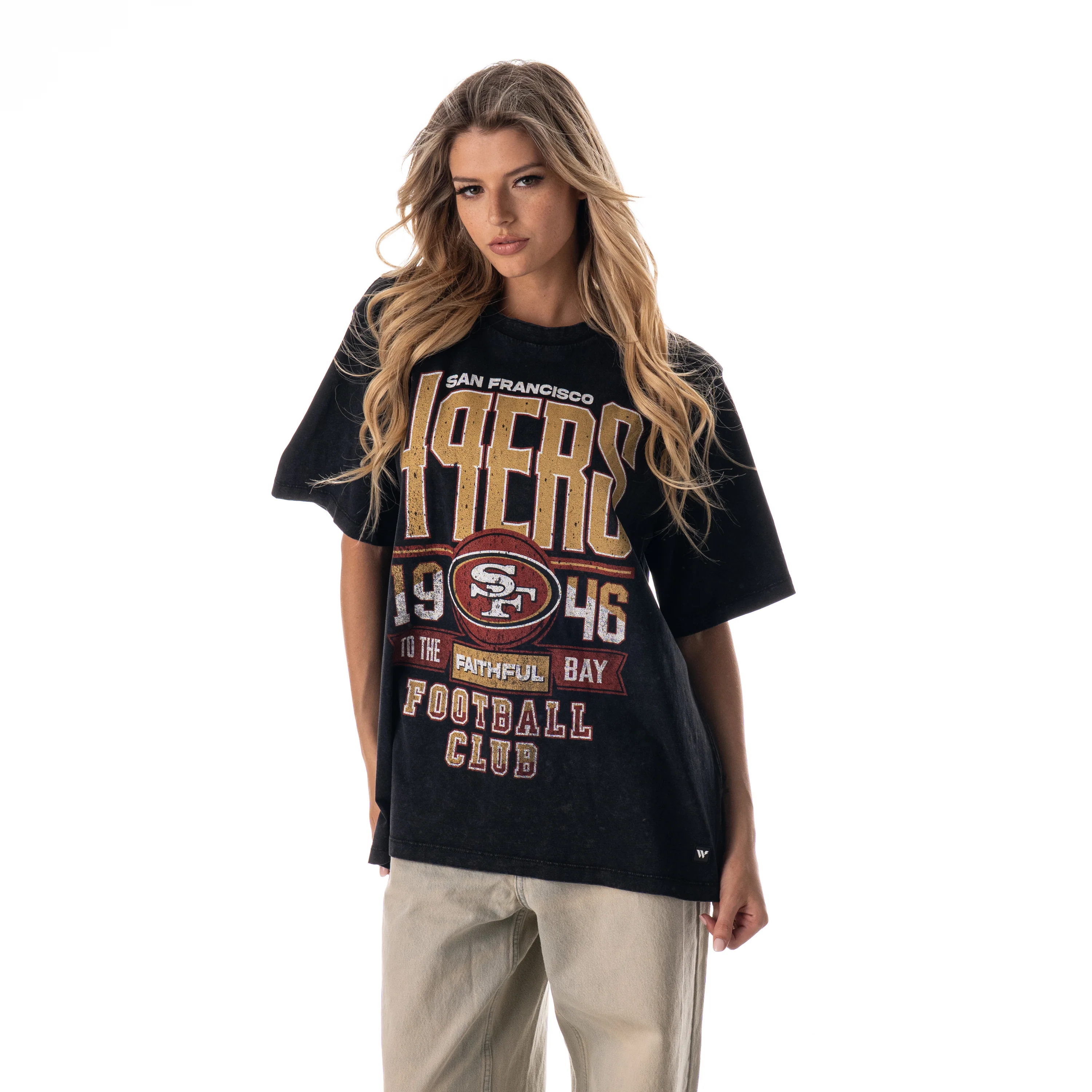 San Francisco 49ers Unisex Football Club Tee - Black - Image 2