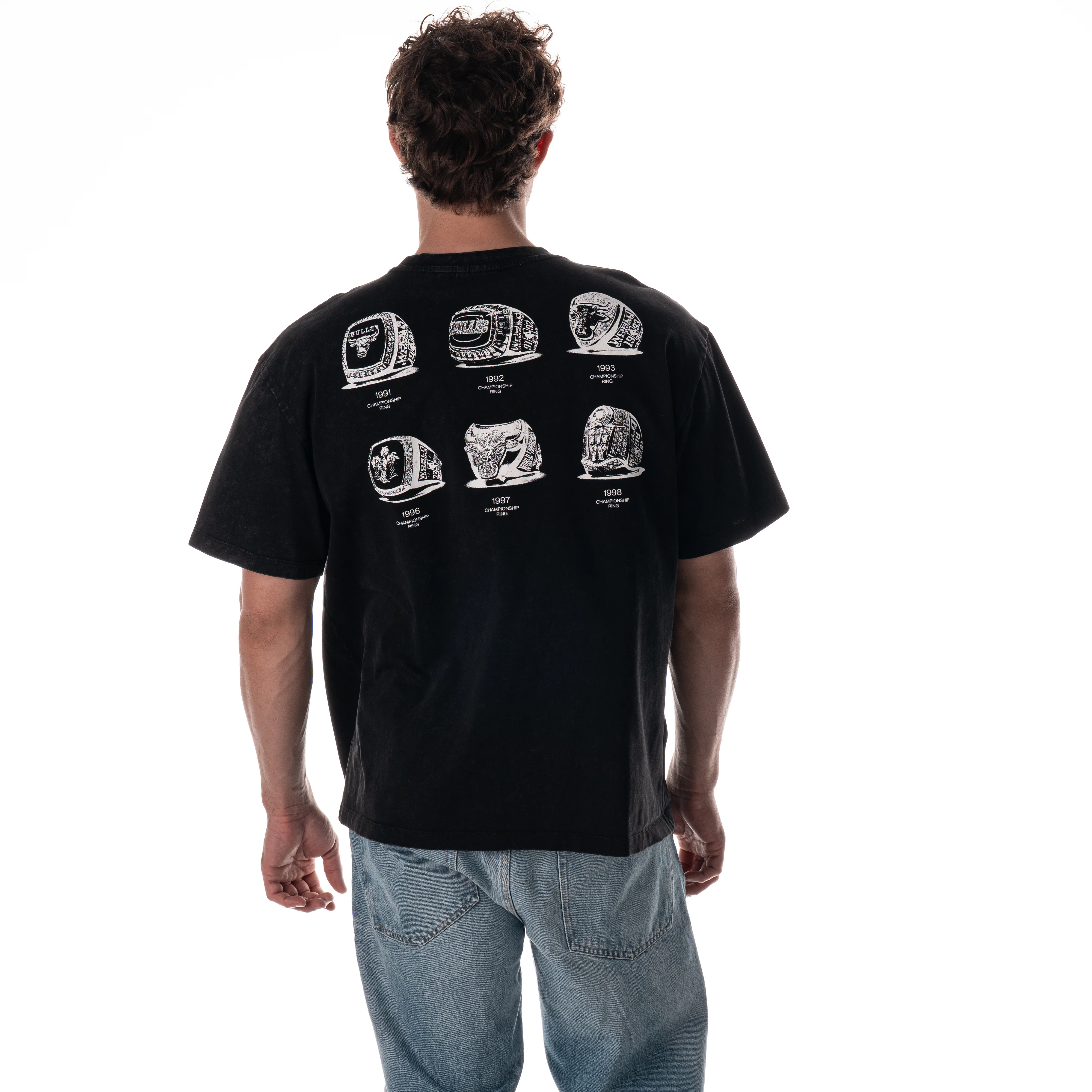 Chicago Bulls Unisex Evergreen Band Tee - Black - Image 2