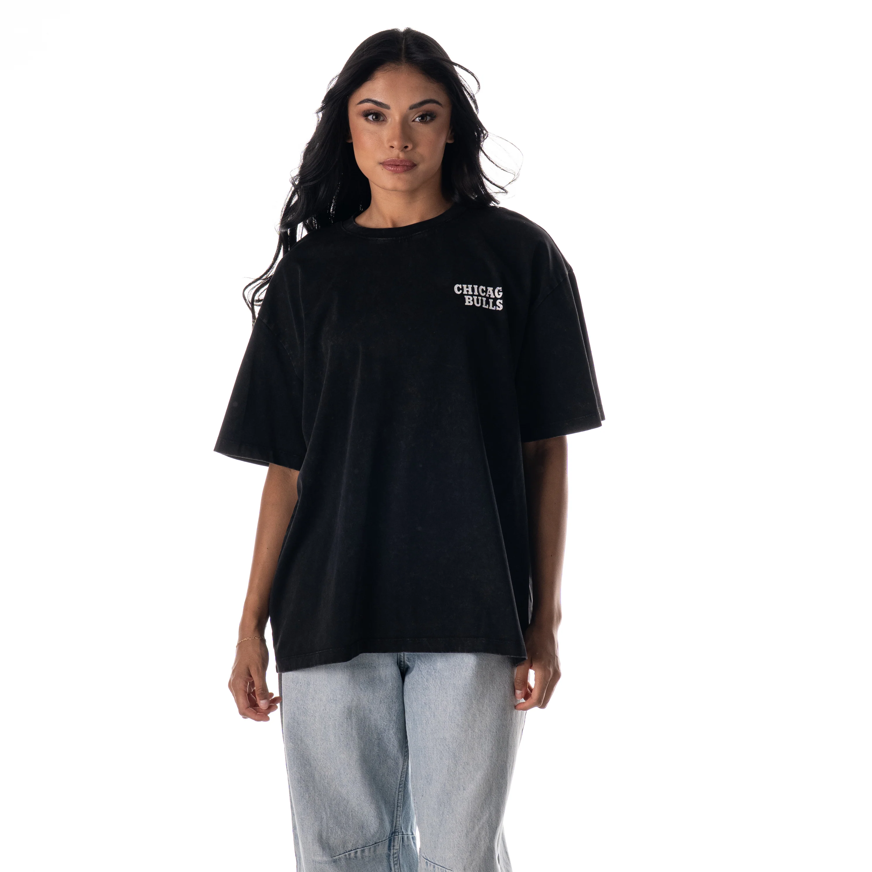Chicago Bulls Unisex Evergreen Band Tee - Black - Image 3