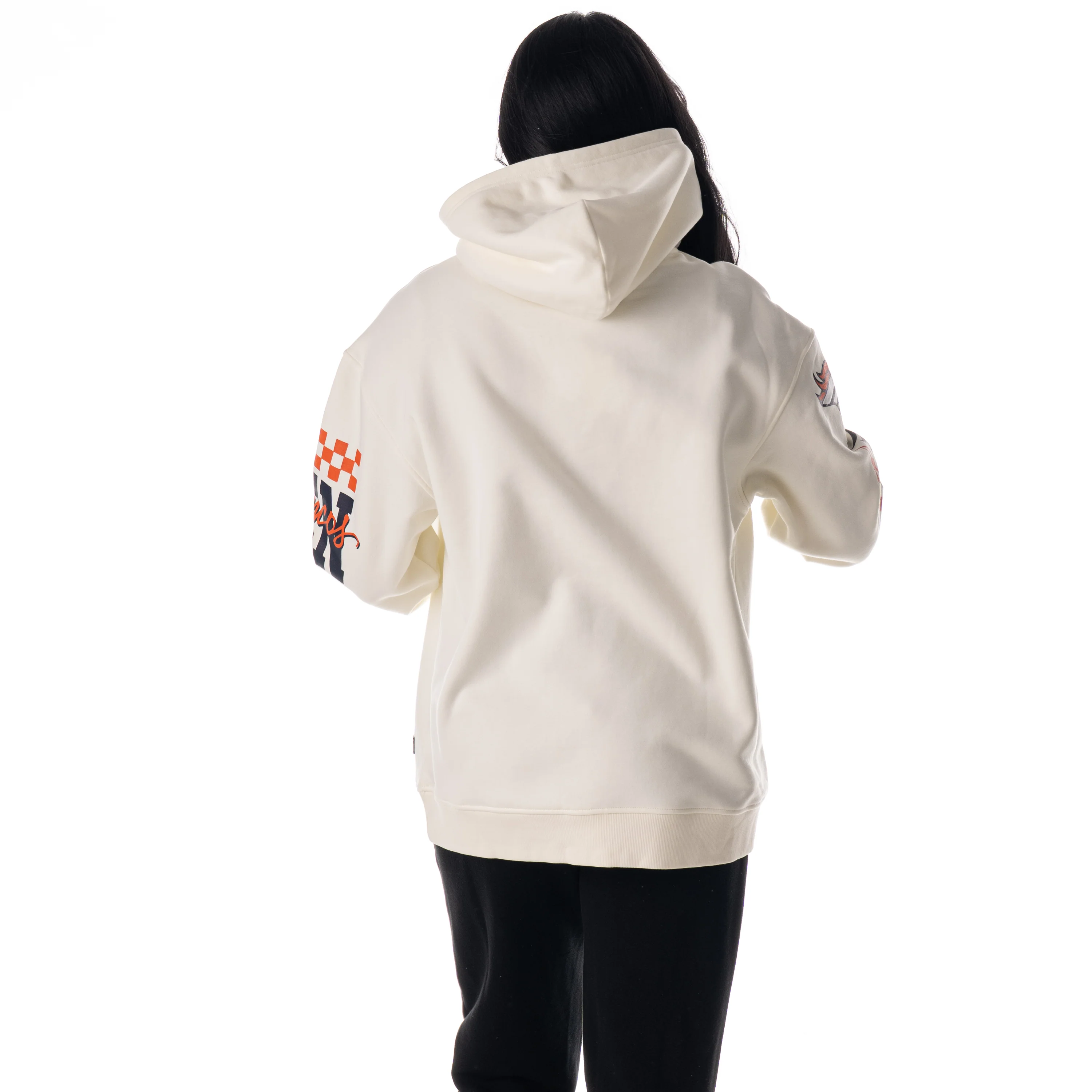 Denver Broncos Unisex Graphic Sleeve Hoodie - Vintage White - Image 4