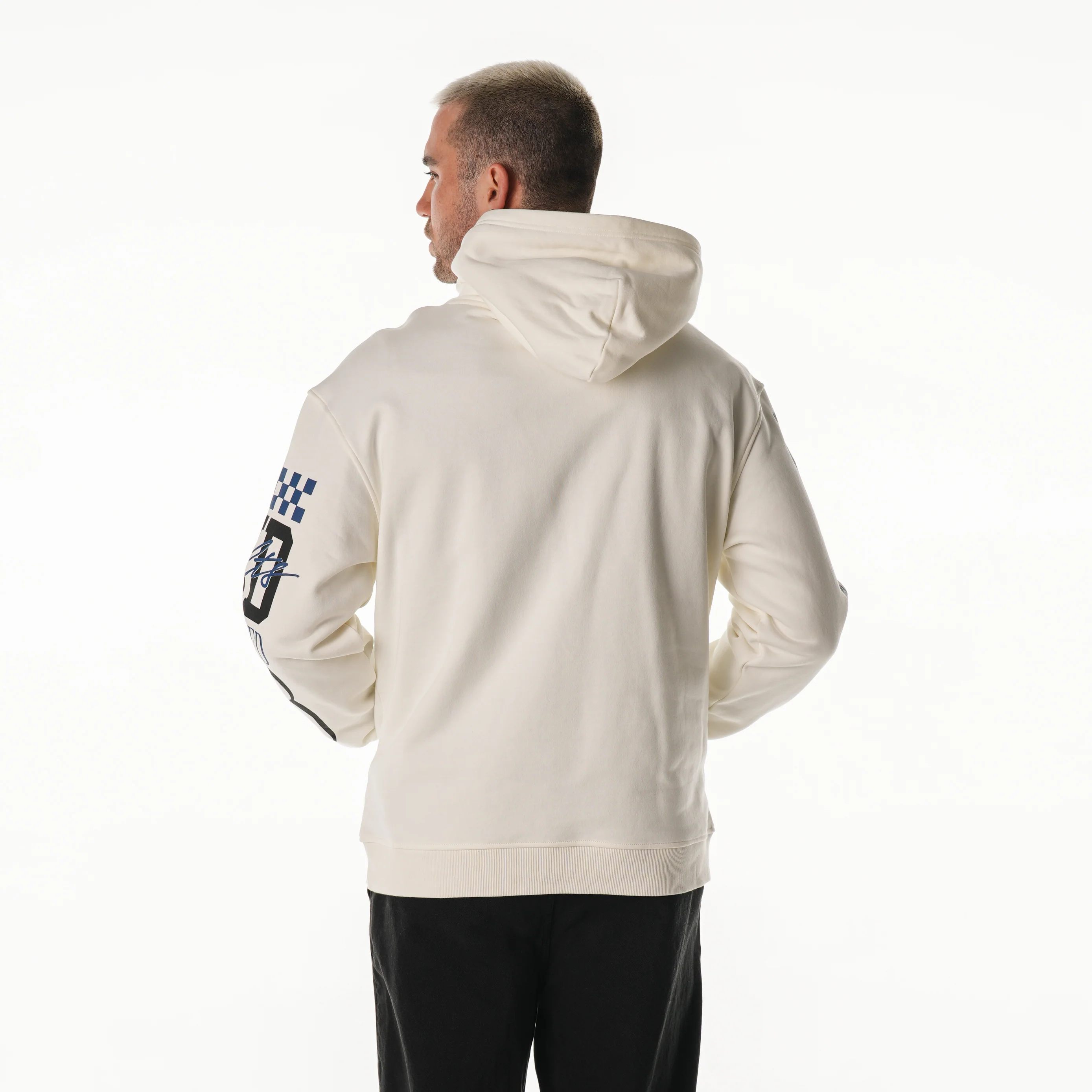Indy Colts Unisex Graphic Sleeve Hoodie - Vintage White - Image 4