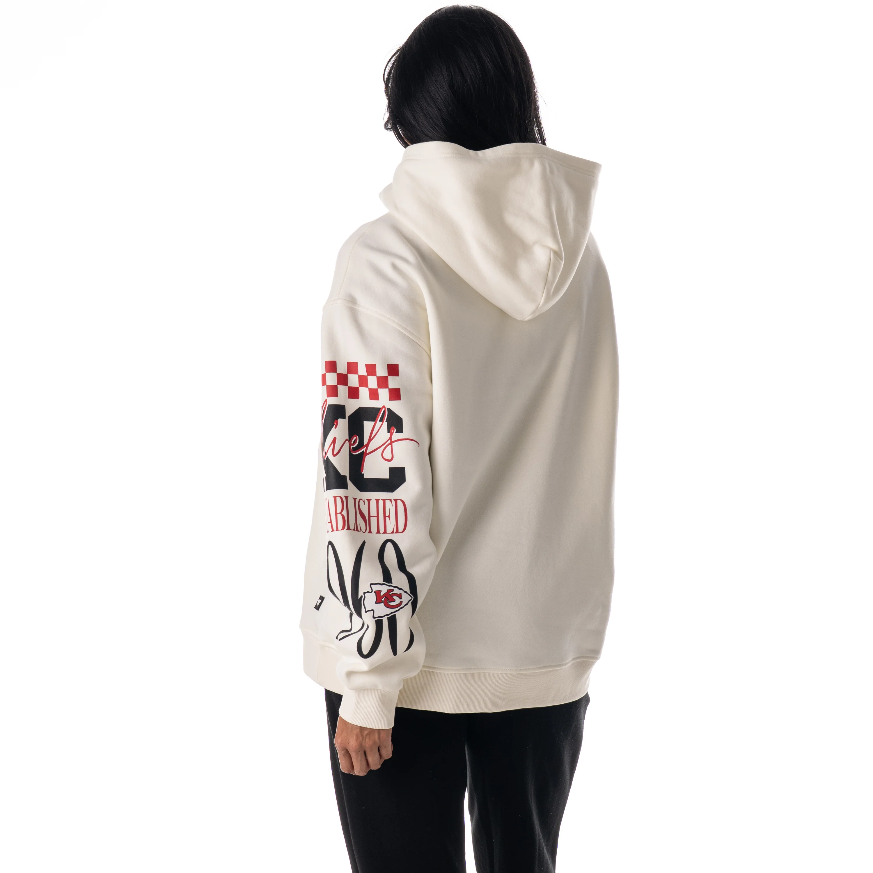 Kansas City Chiefs Unisex All Over Hoodie – Vintage White - Image 6
