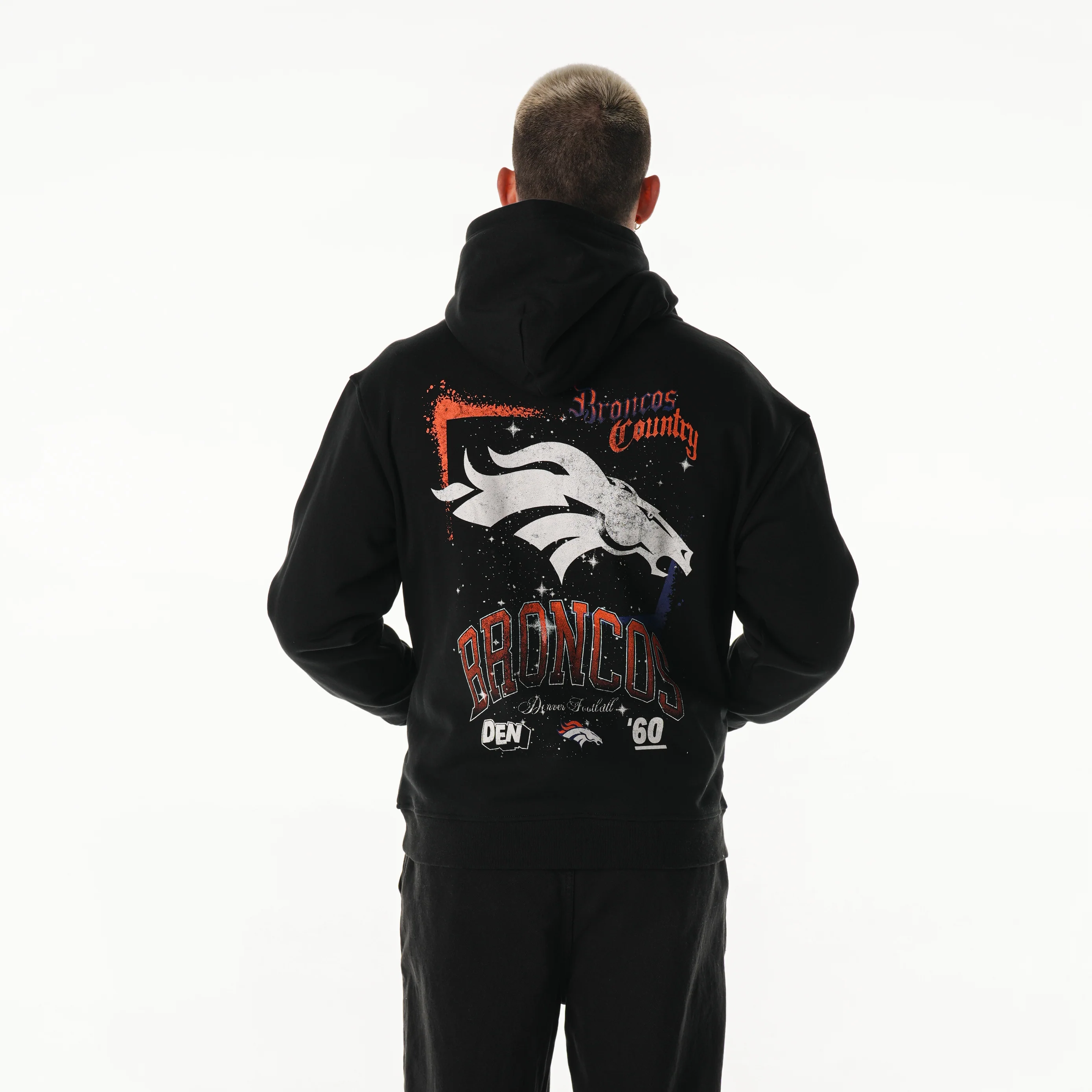 Denver Broncos Unisex Hoodie - Black - Image 3