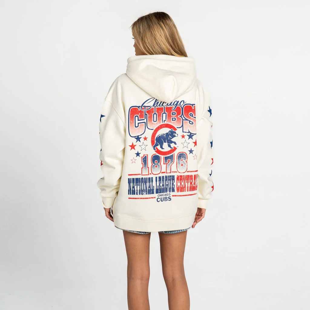 Chicago Cubs Graphic Hoodie - Cream - Image 4