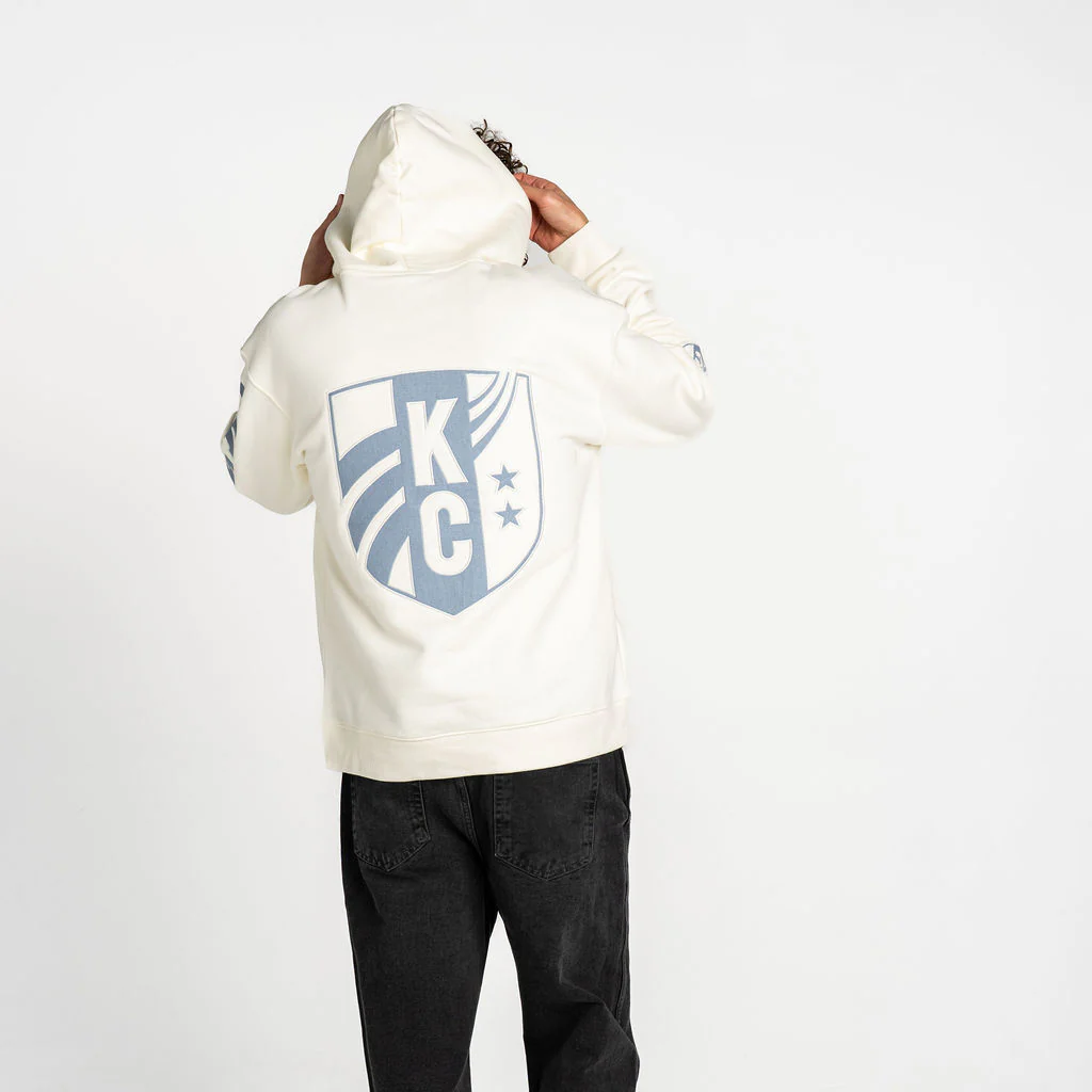Kansas City Current Denim Patched Hoodie - White - Image 5