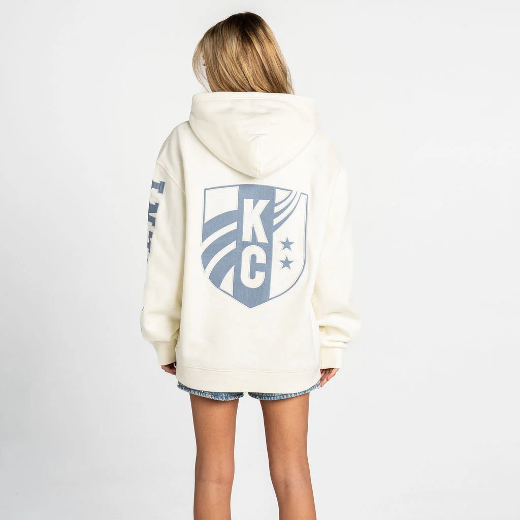 Kansas City Current Denim Patched Hoodie - White - Image 6