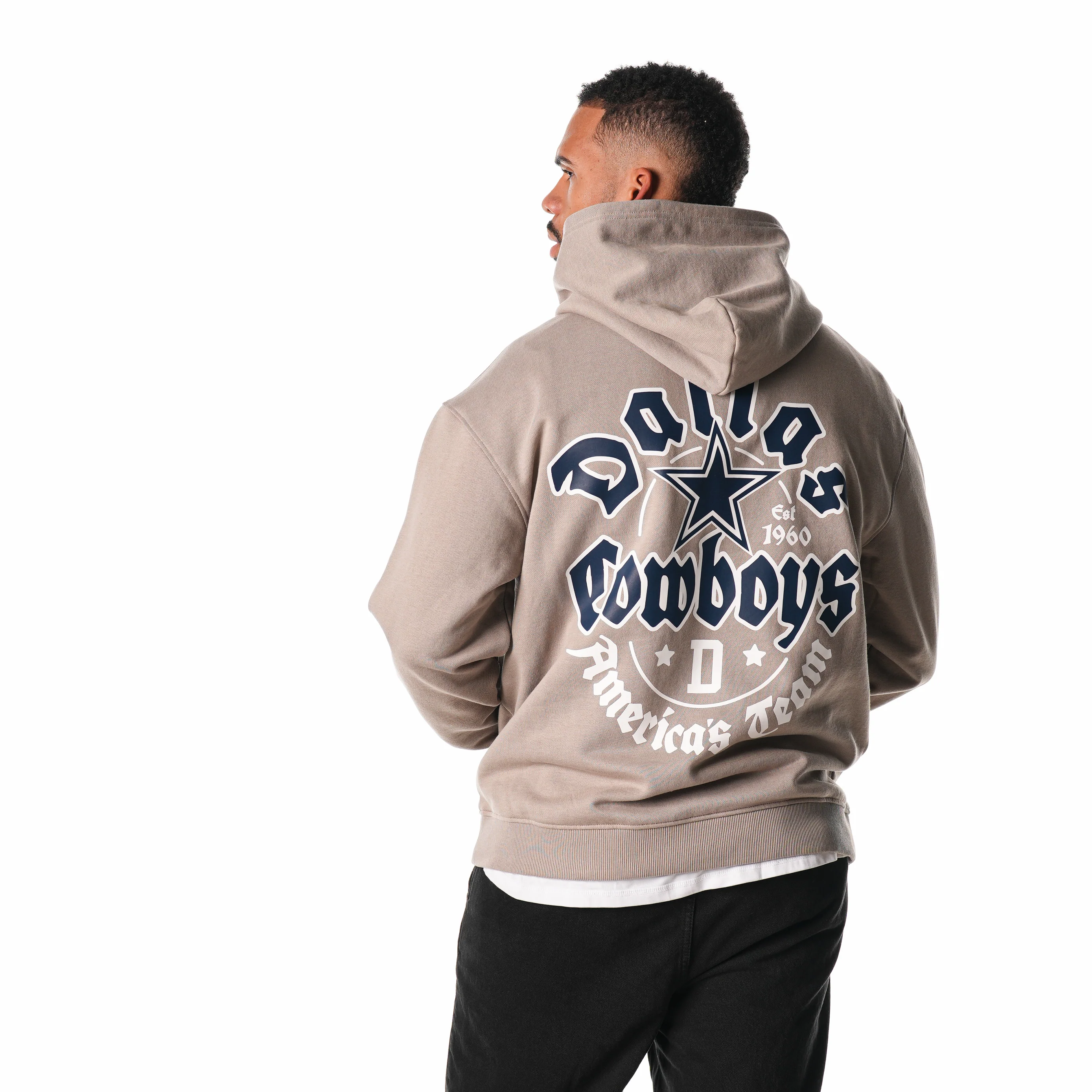 Dallas Cowboys Old English Hoodie Fleece - Cream - Image 2