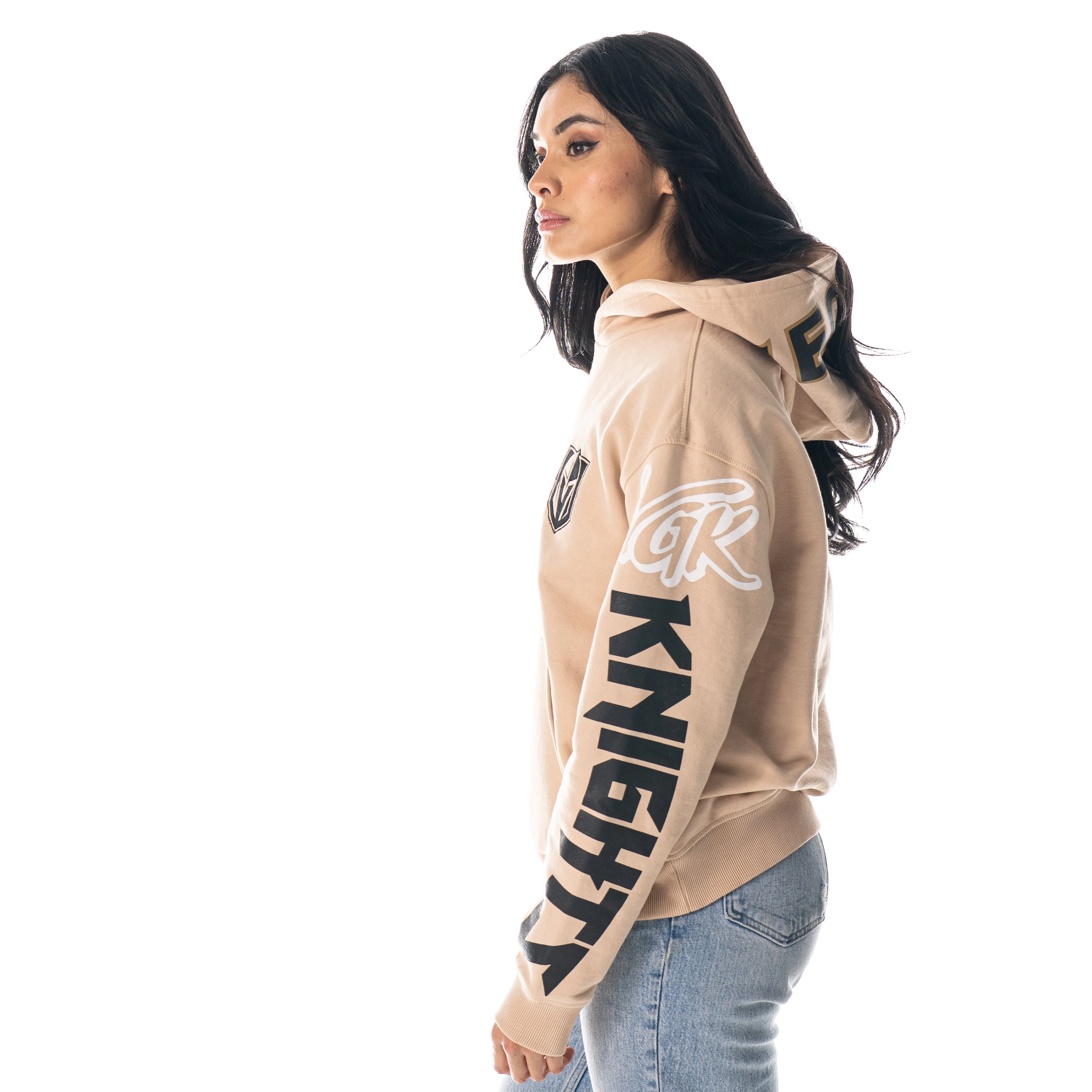 Vegas Golden Knights Cream Unisex Graphic Hoodie - Image 7