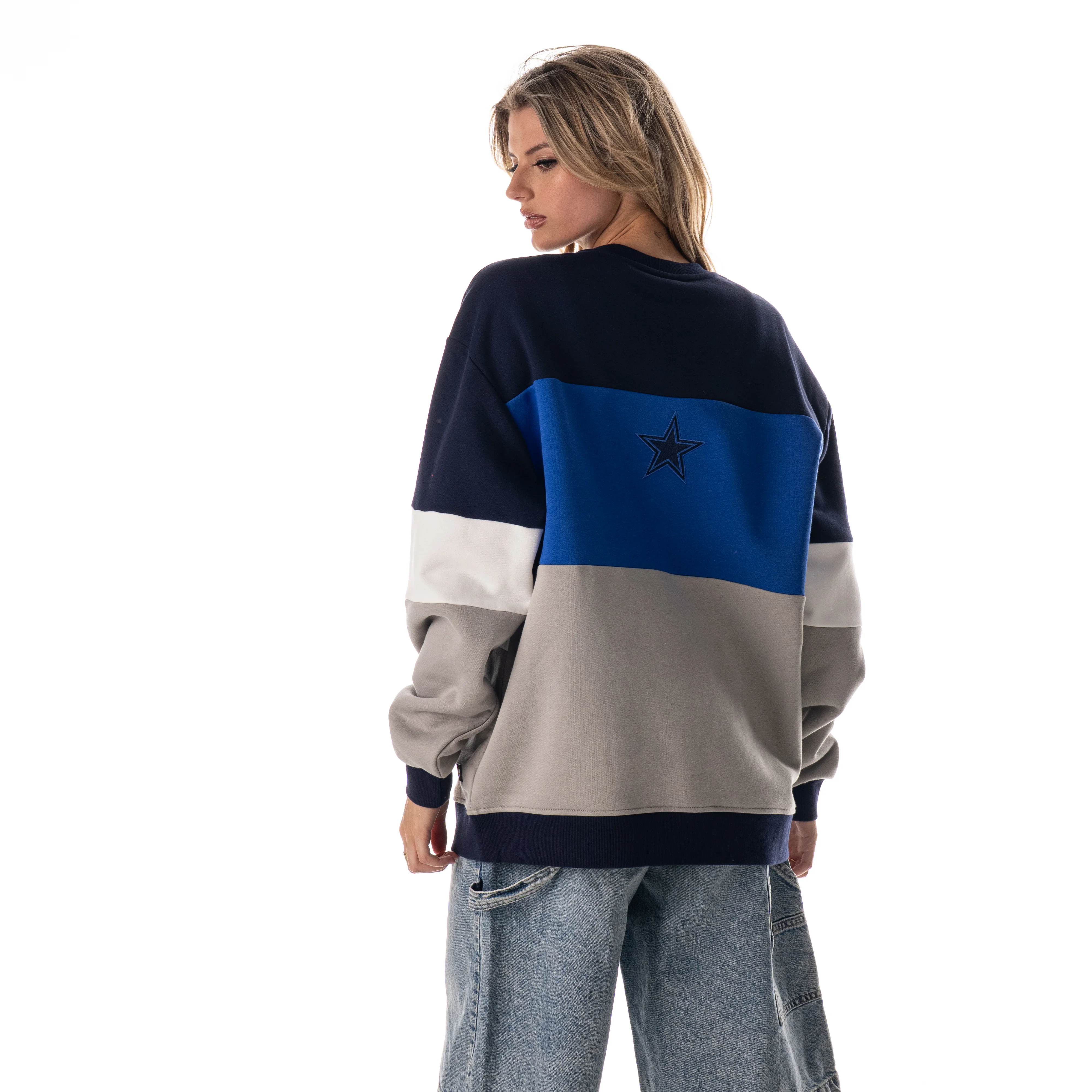 Dallas Cowboys Unisex Crew Neck Color Block Long Sleeve - Multi - Image 2
