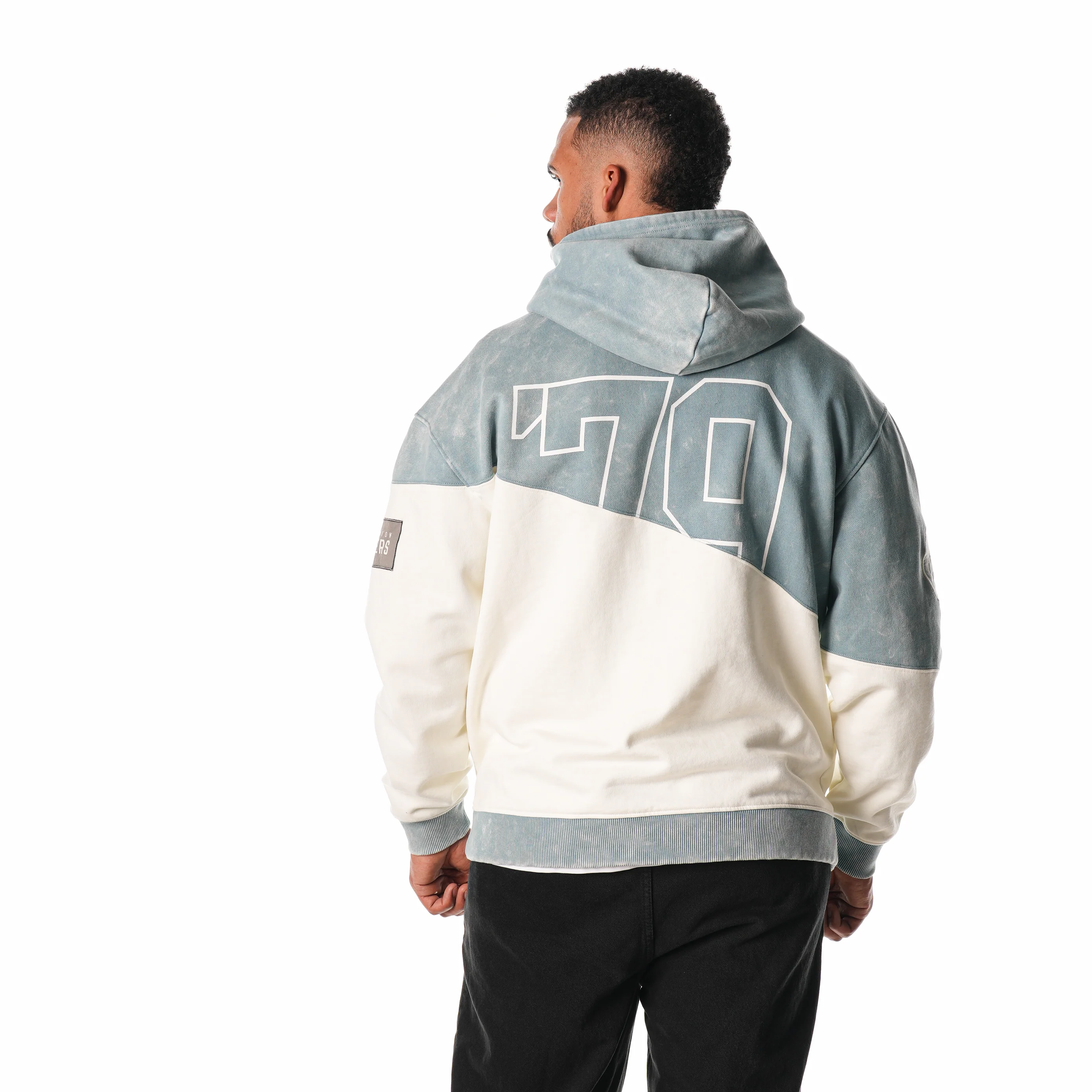 Edmonton Oilers Unisex Split Hoodie - Blue/White - Image 2