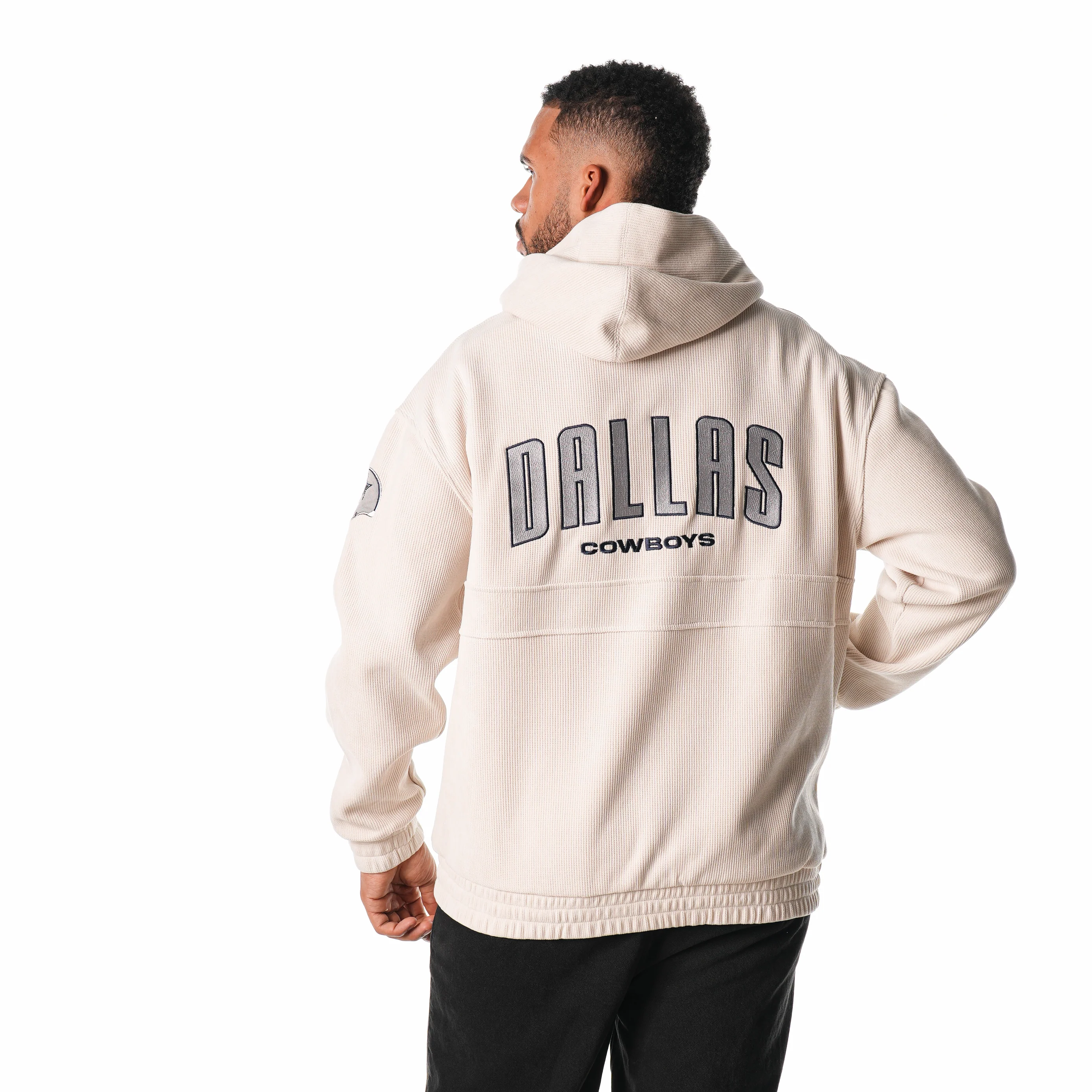 Dallas Cowboys Corduroy Hoodie - Cream - Image 2