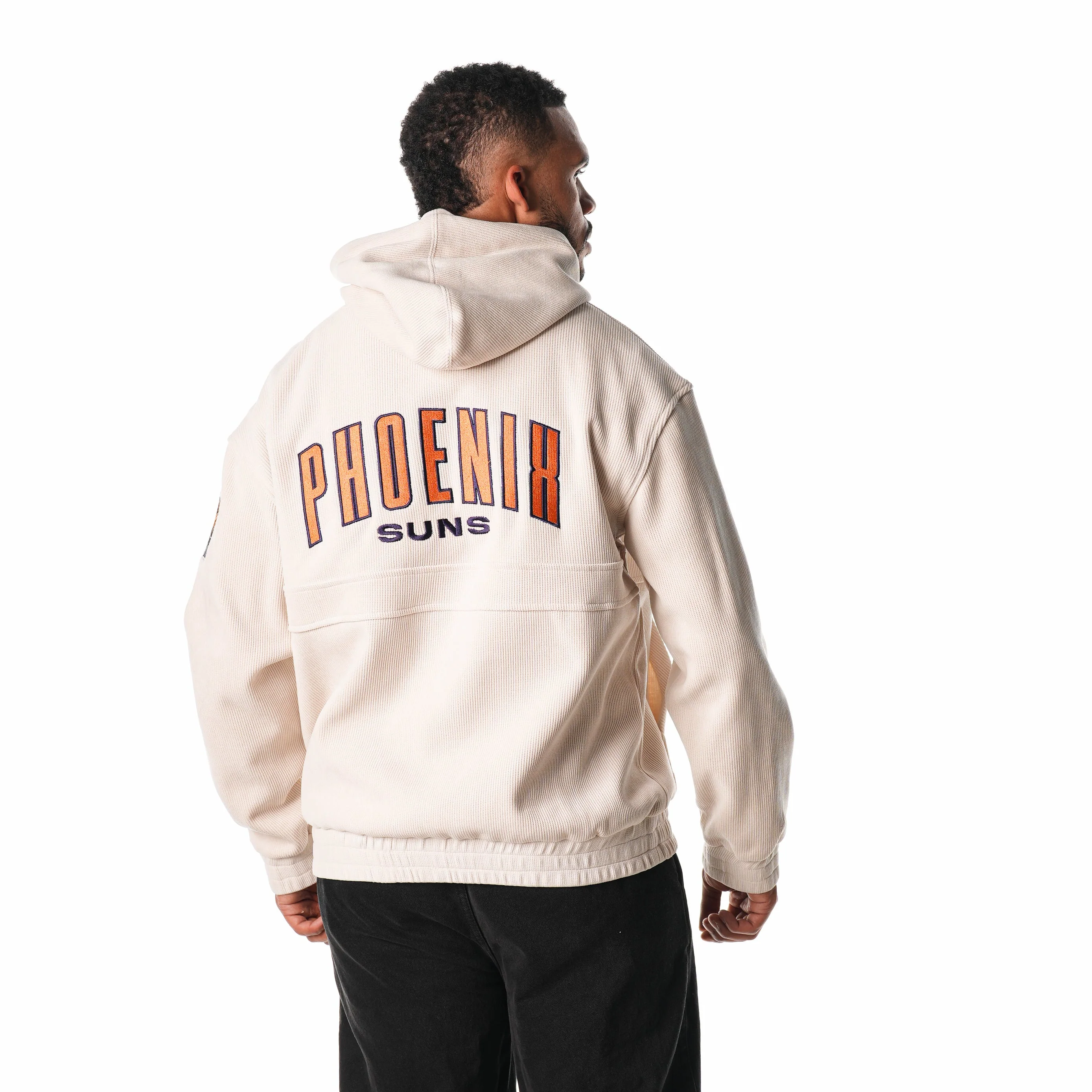 Phoenix Suns Cream Unisex Corduroy Hoodie - Image 3