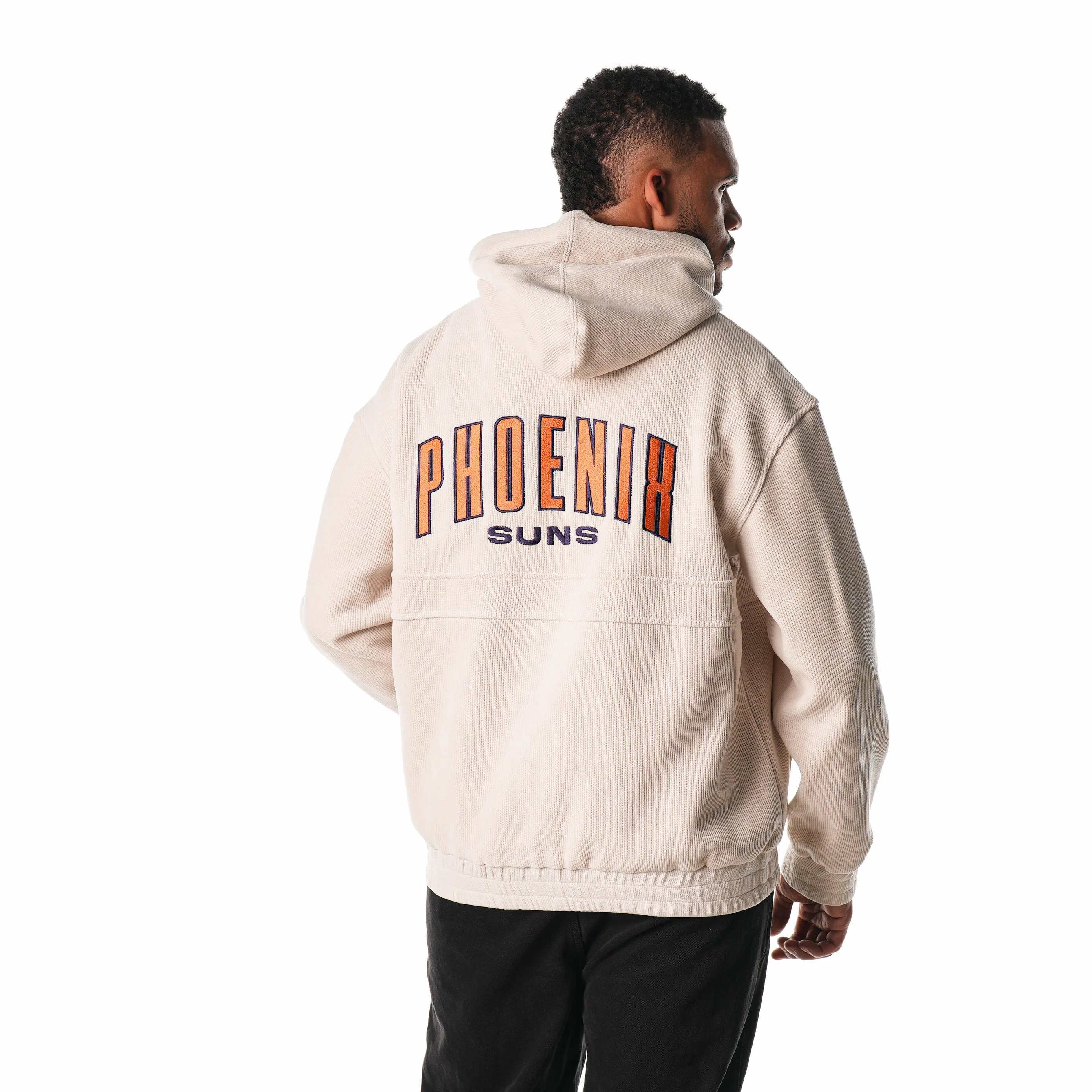 Phoenix Suns Cream Unisex Corduroy Hoodie - Image 4