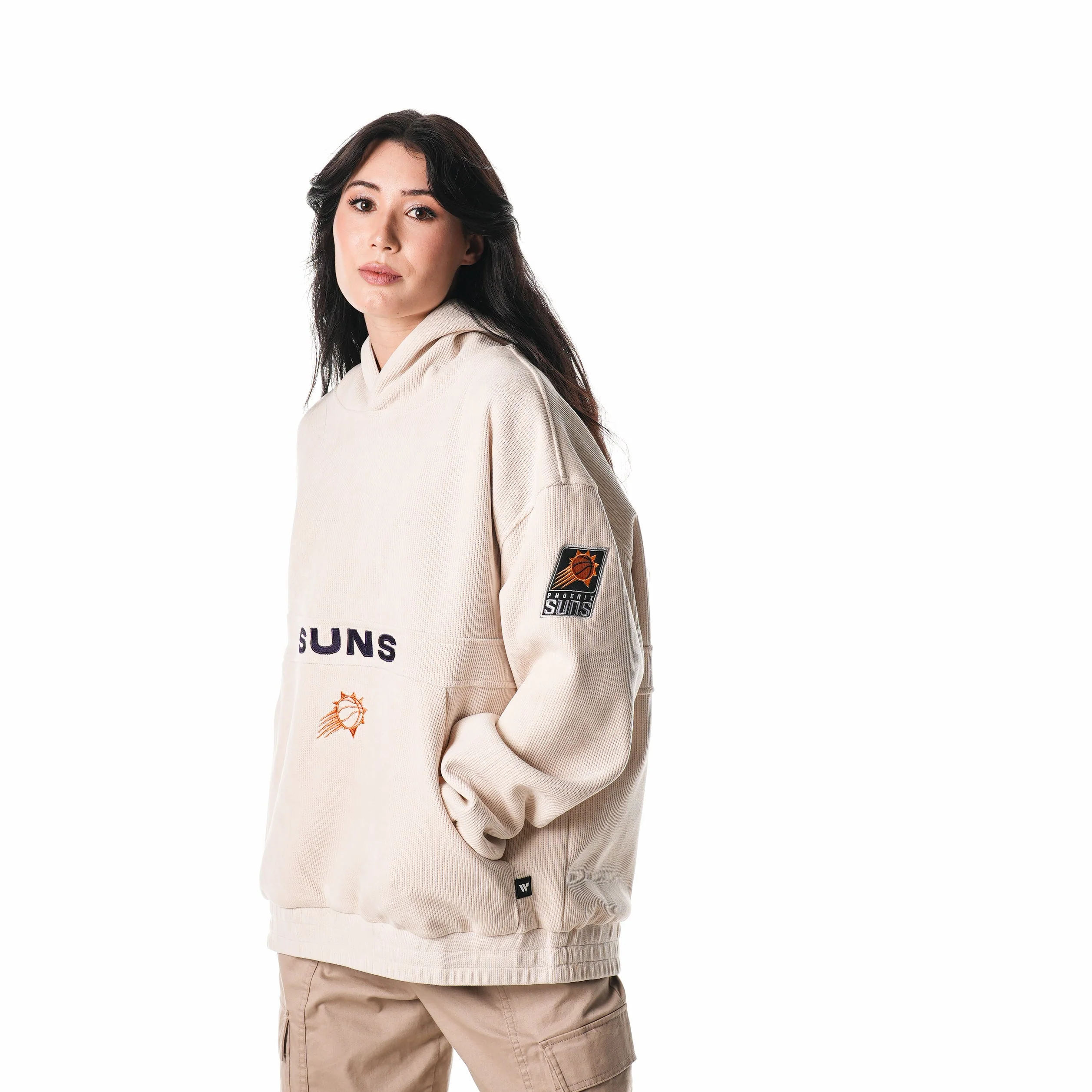 Phoenix Suns Cream Unisex Corduroy Hoodie - Image 5