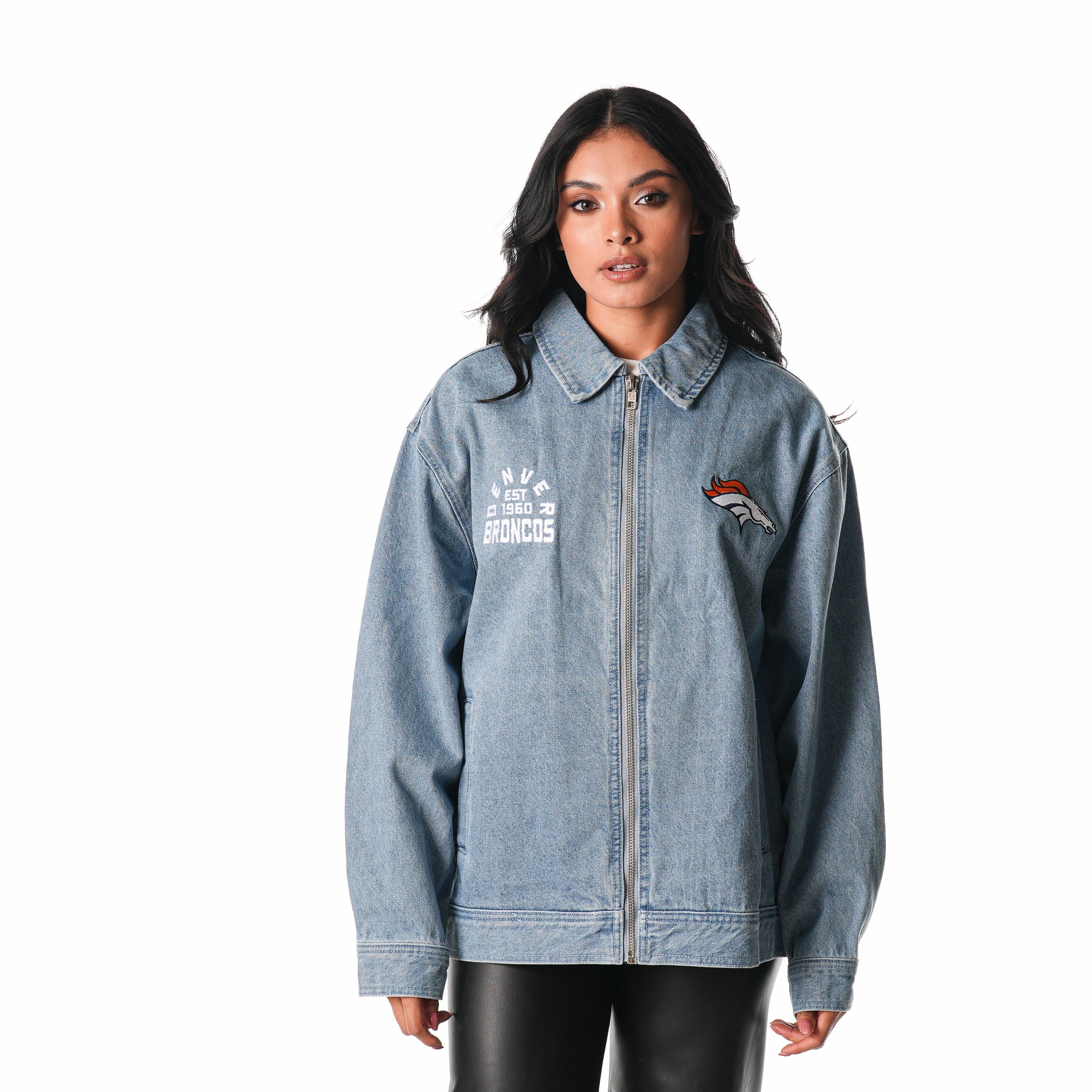 Denver Broncos Denim Jacket - Blue - Image 4