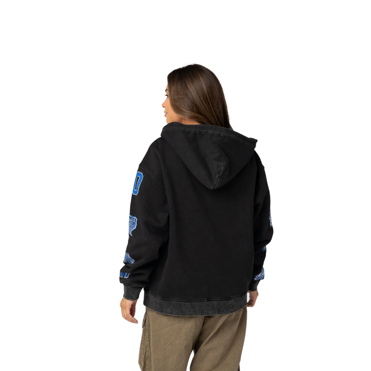 Dallas Mavericks Unisex Logo Sleeve Full Zip Hoodie - Black - Image 3