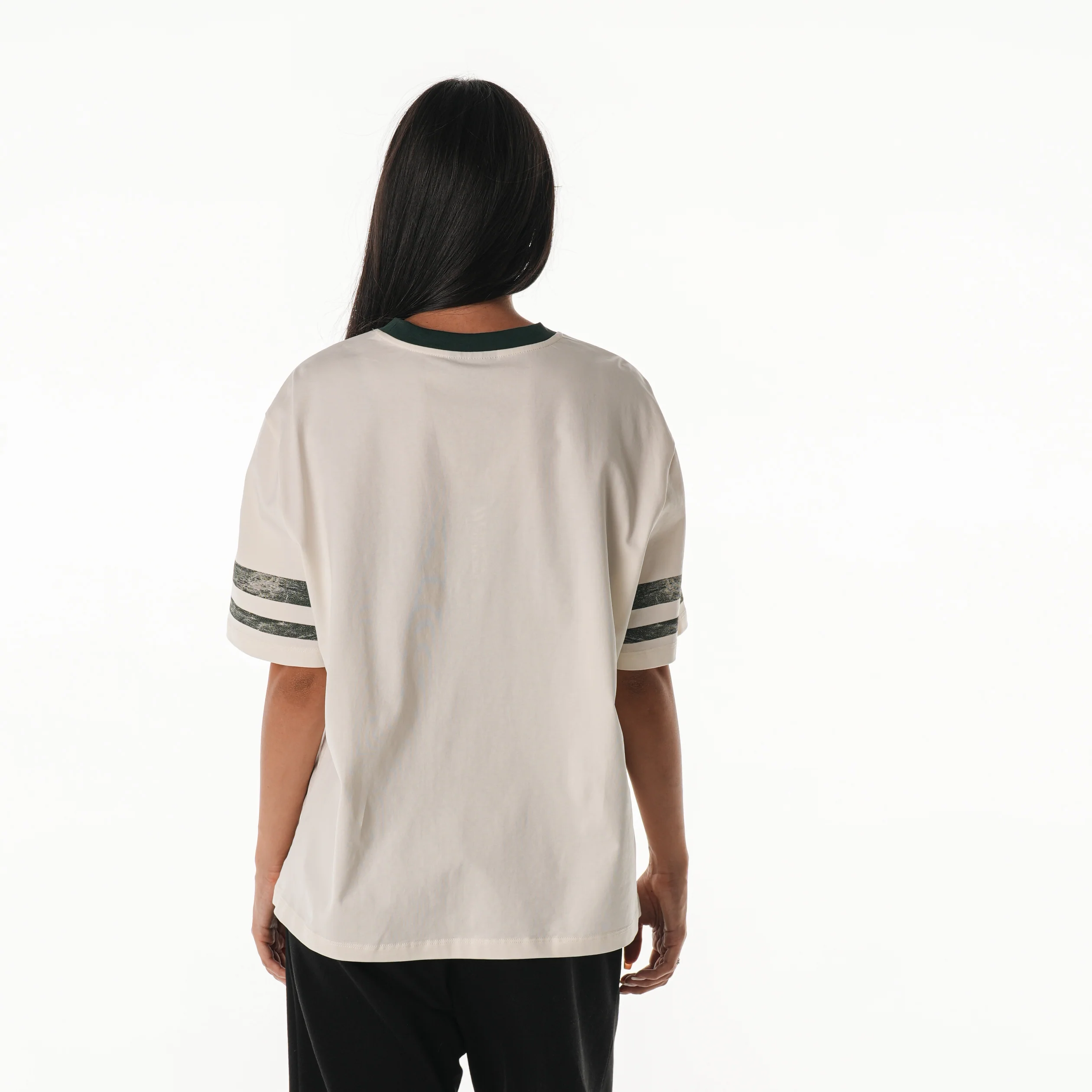 Green Bay Packers Women's Drop Shoulder Tee - Cream - Image 2