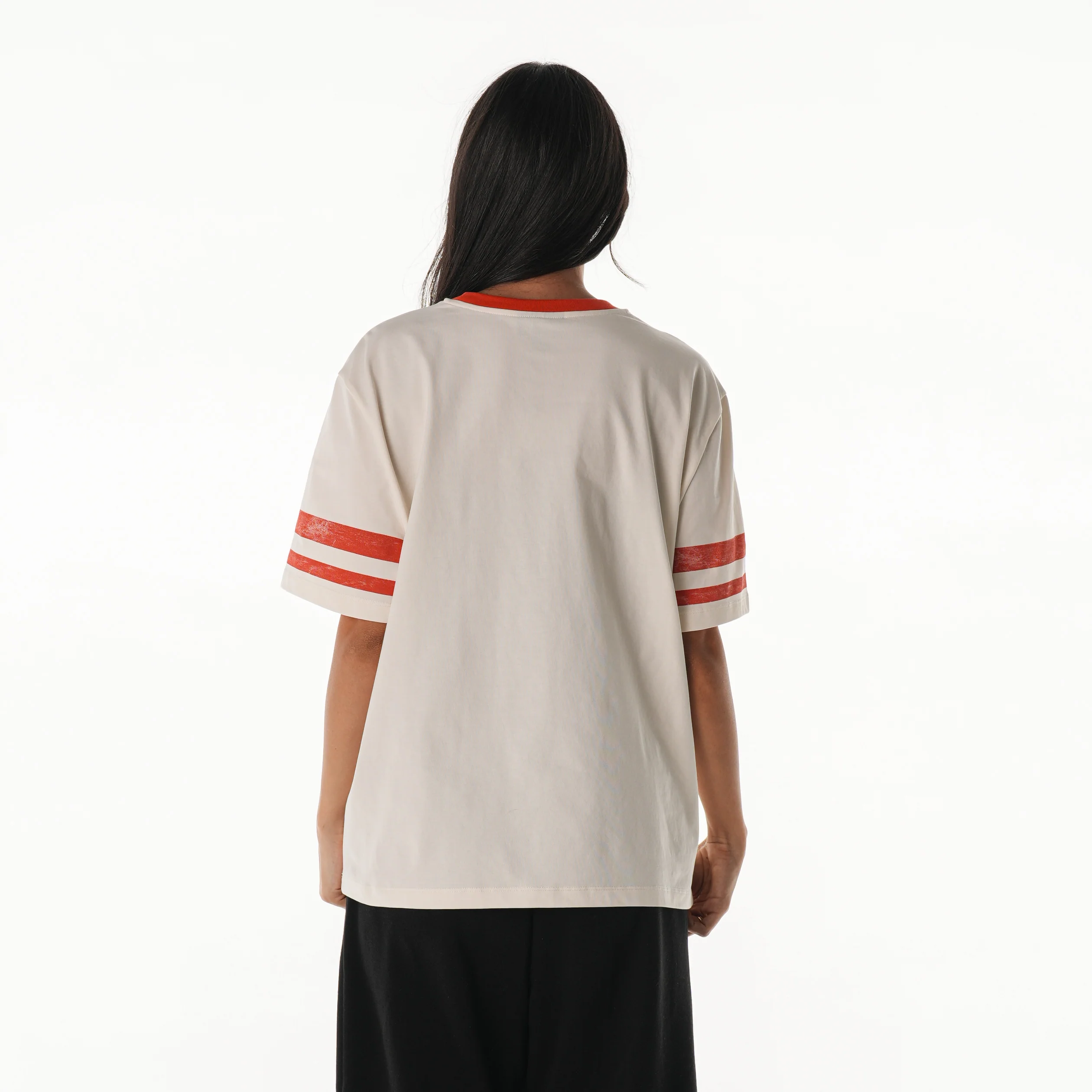 Kansas City Chiefs Women's Vintage Drop Shoulder Tee - Cream - Image 2