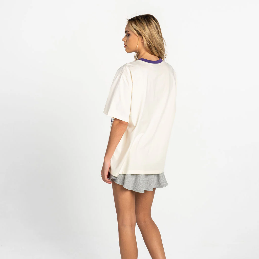 Colorado Rockies Women's Drop Shoulder Tee - Cream - Image 3