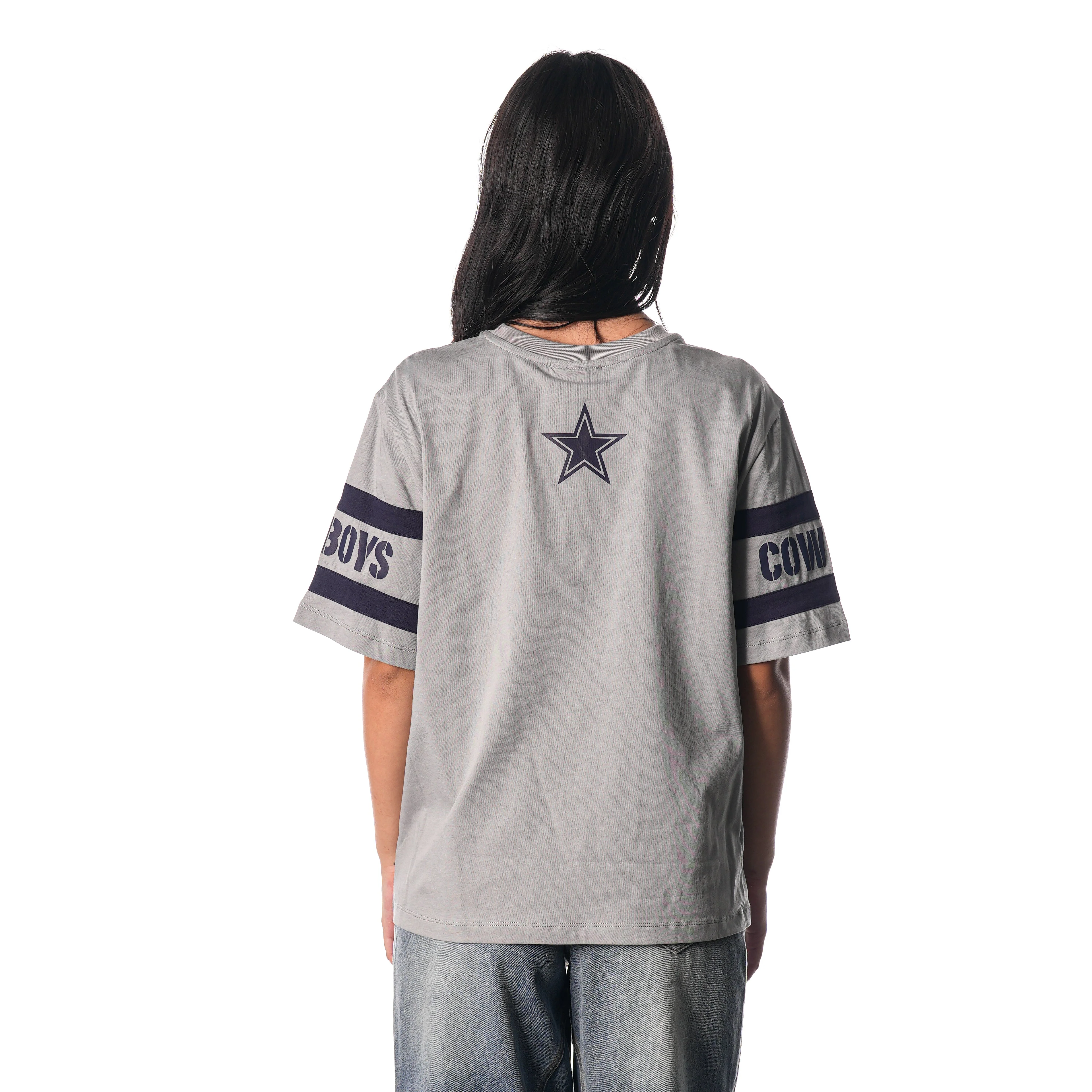 Dallas Cowboys Drop Shoulder SS Tee - Grey - Image 3