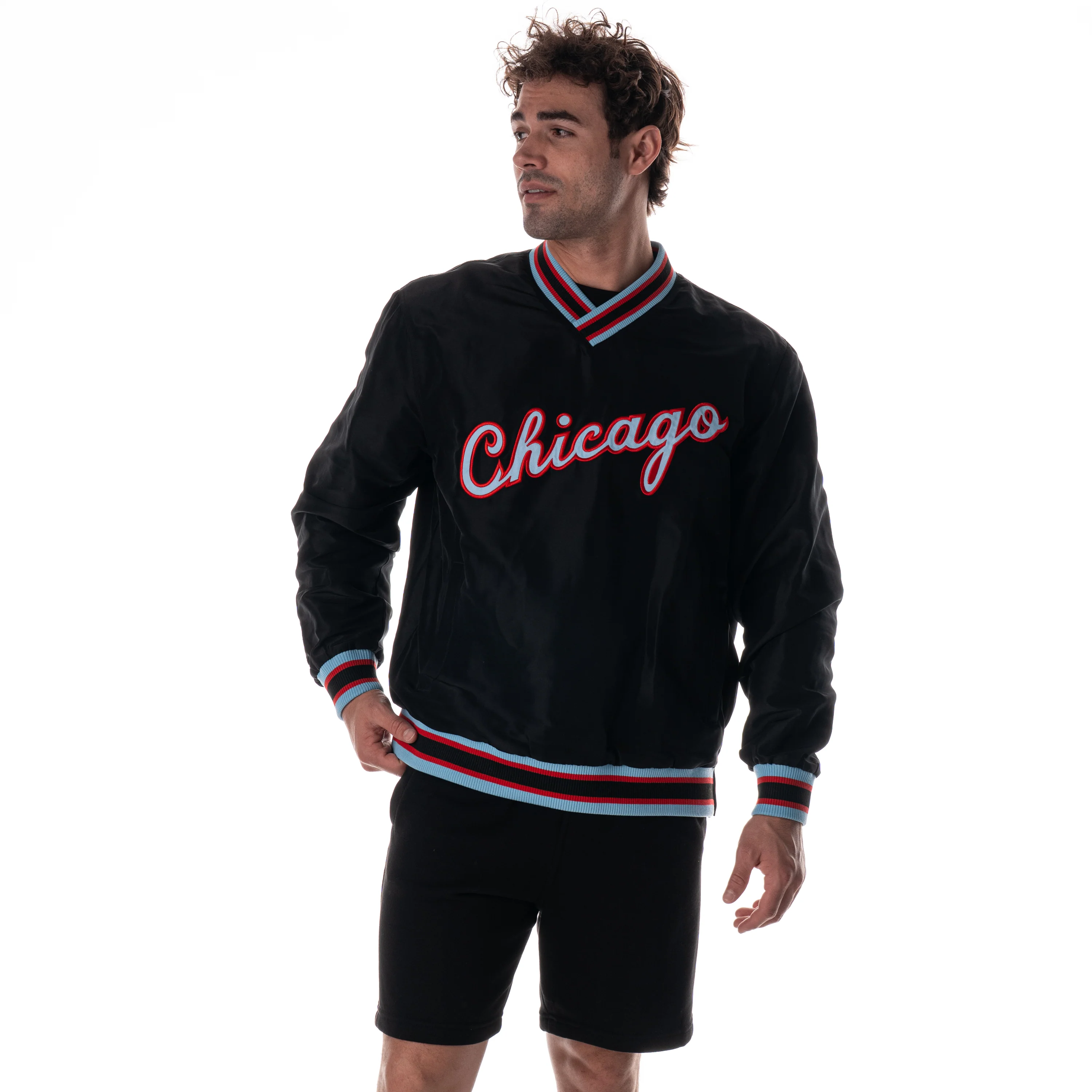 Chicago Bulls Unisex City Edition Windbreaker - Black - Image 2