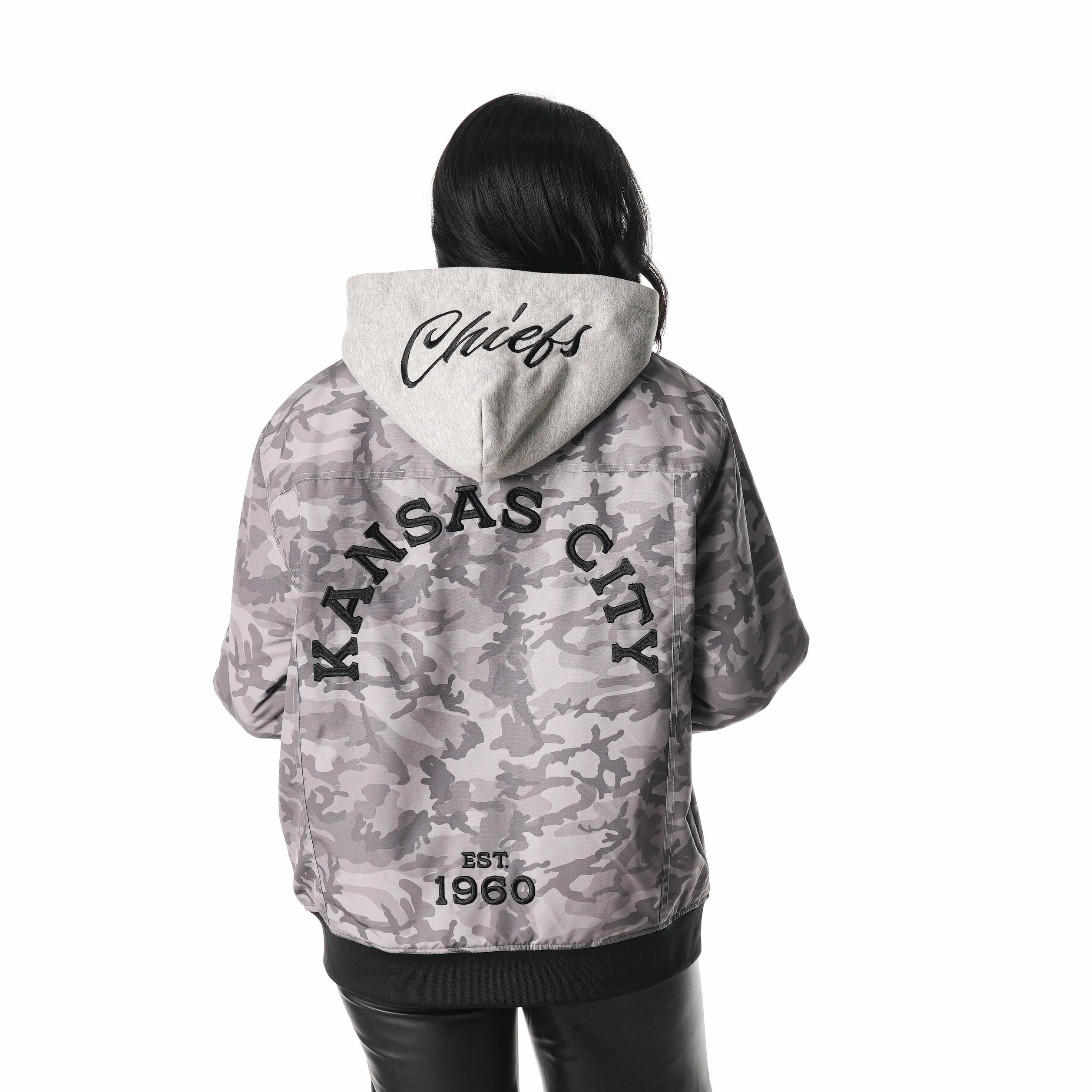 Kansas City Chiefs Ripstop Hooded Bomber - Camo - Image 3