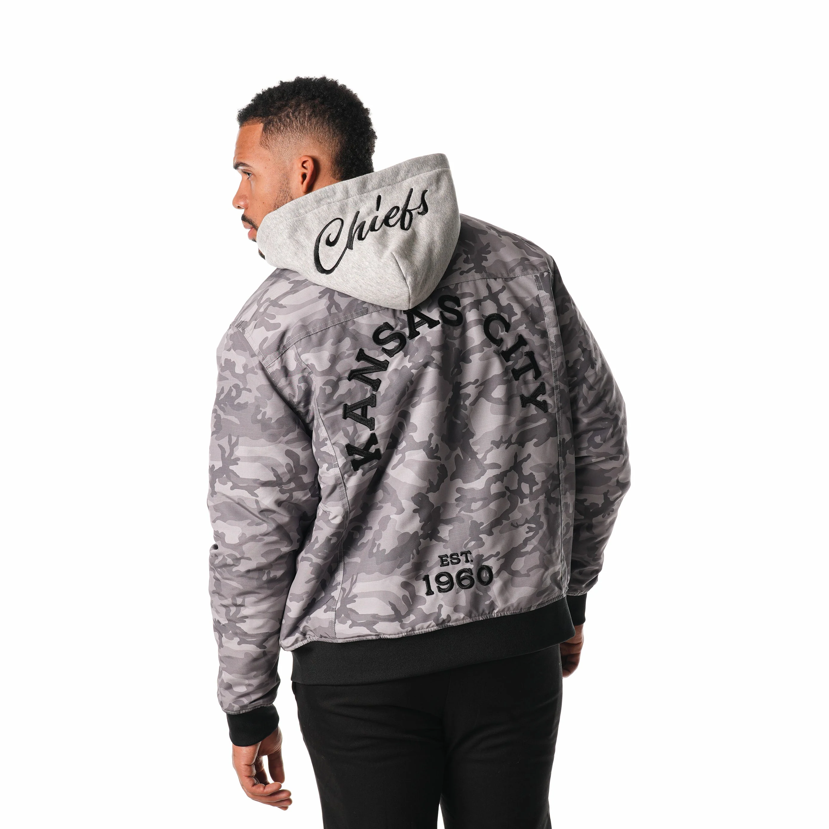 Kansas City Chiefs Ripstop Hooded Bomber - Camo - Image 4