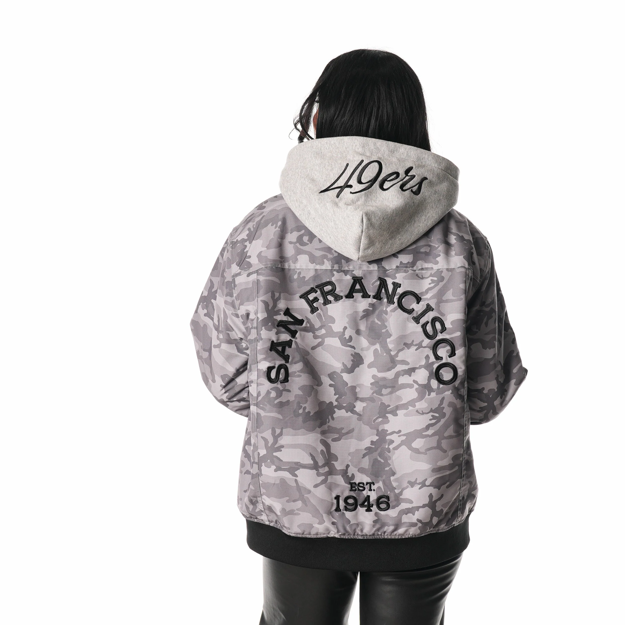 San Francisco 49ers Ripstop Hooded Bomber - Camo - Image 4