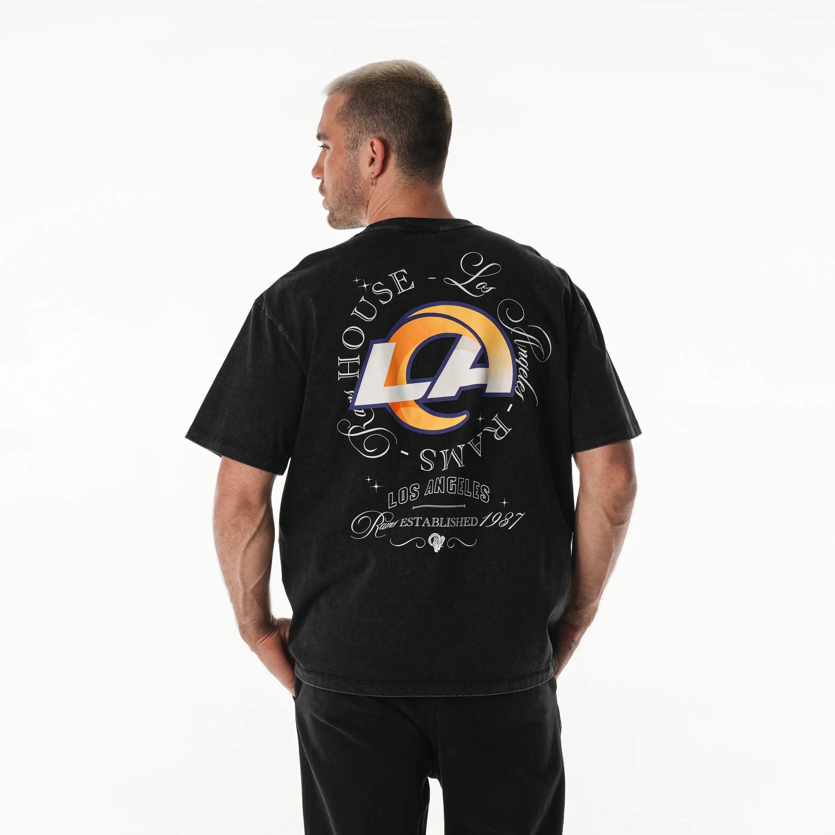 Los Angeles Rams Unisex Streetwear Tee - Black - Image 4