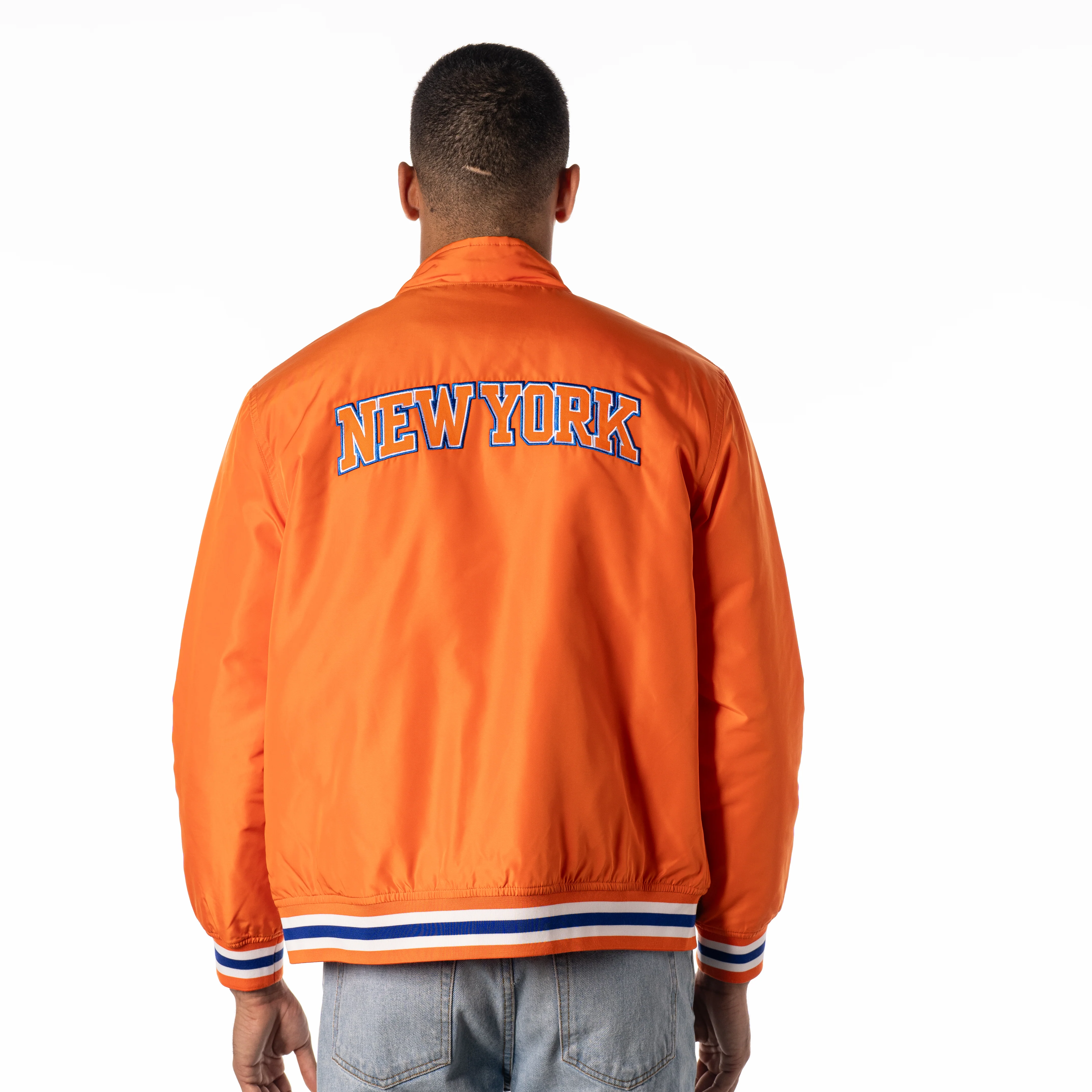 NY Knicks Nylon Bomber - Orange - Image 3