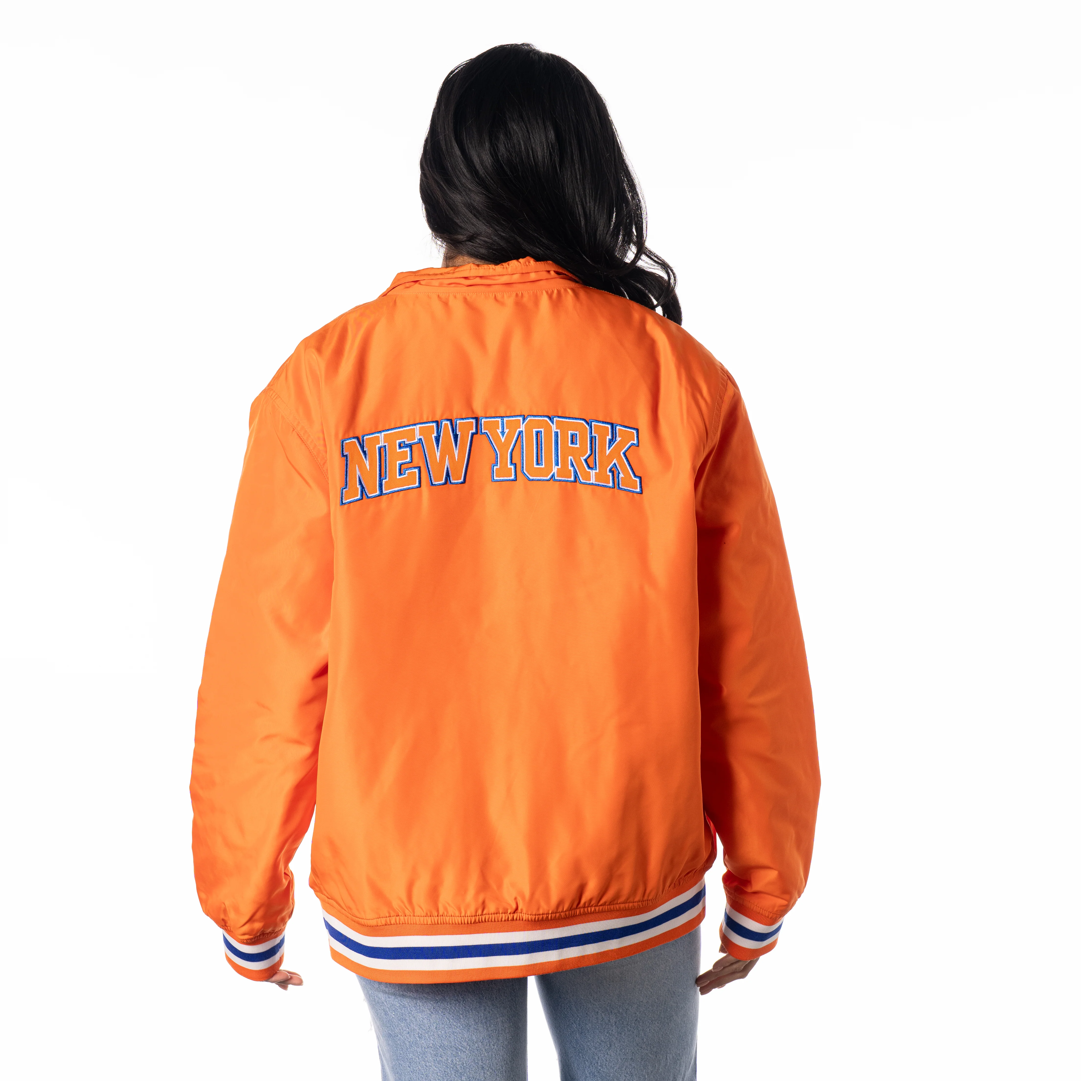NY Knicks Nylon Bomber - Orange - Image 4