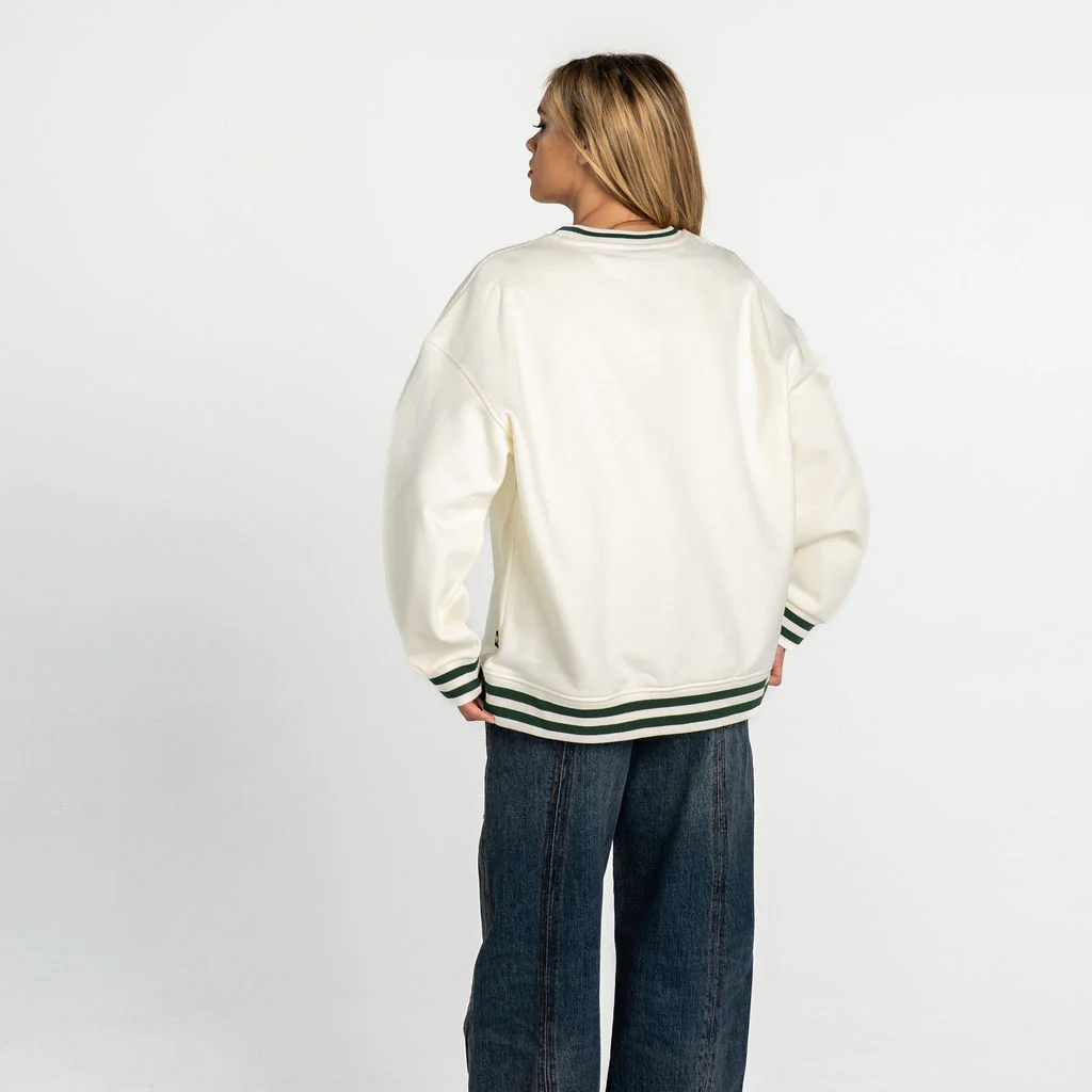 Oakland Athletics Oversized Vintage Crew - Vintage White - Image 3