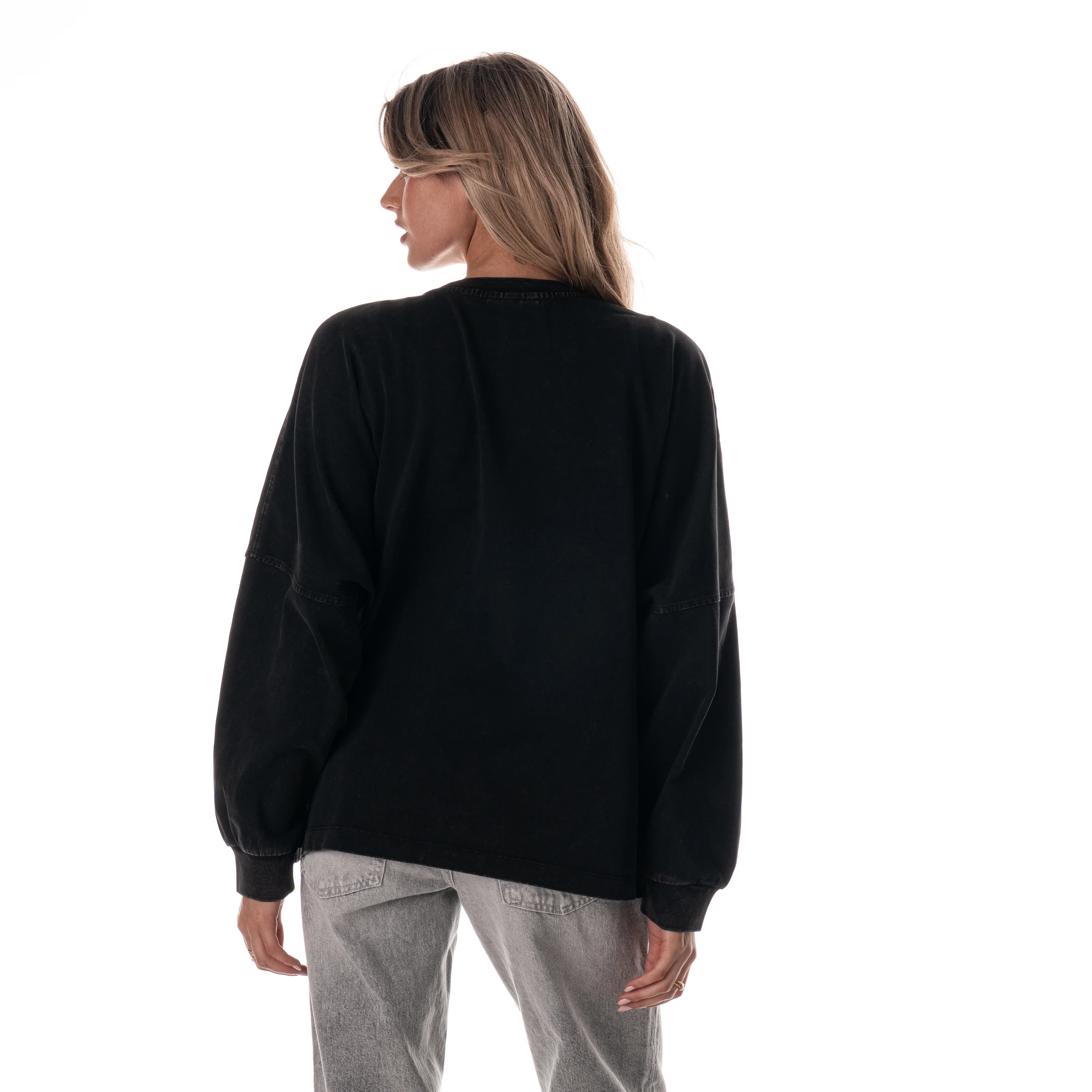 Phoenix Suns Women's Oversized Graphic Dolman L/S Tee - Black - Image 2