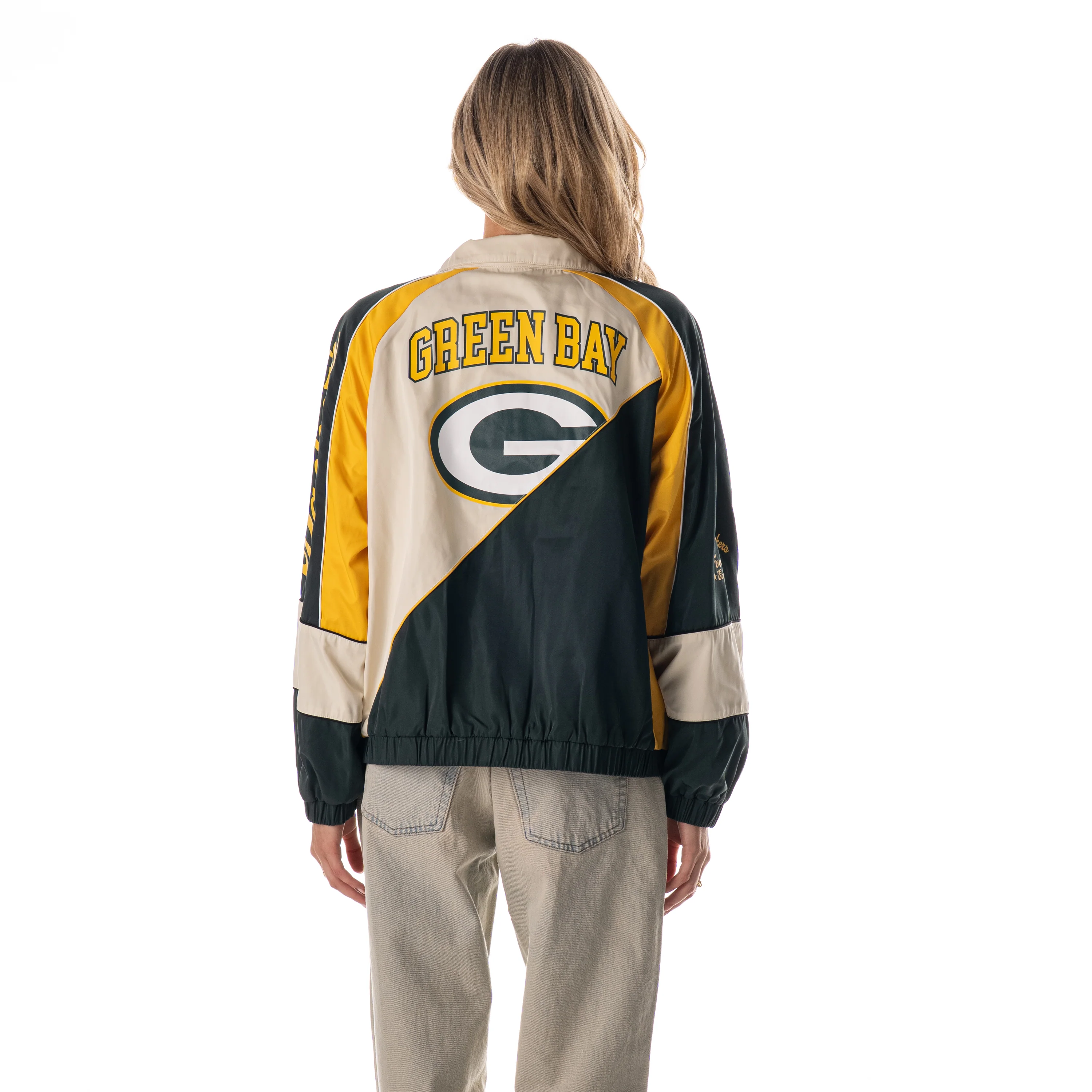 Green Bay Packers Women's Oversized Raglan Track Jacket - Multi - Image 2