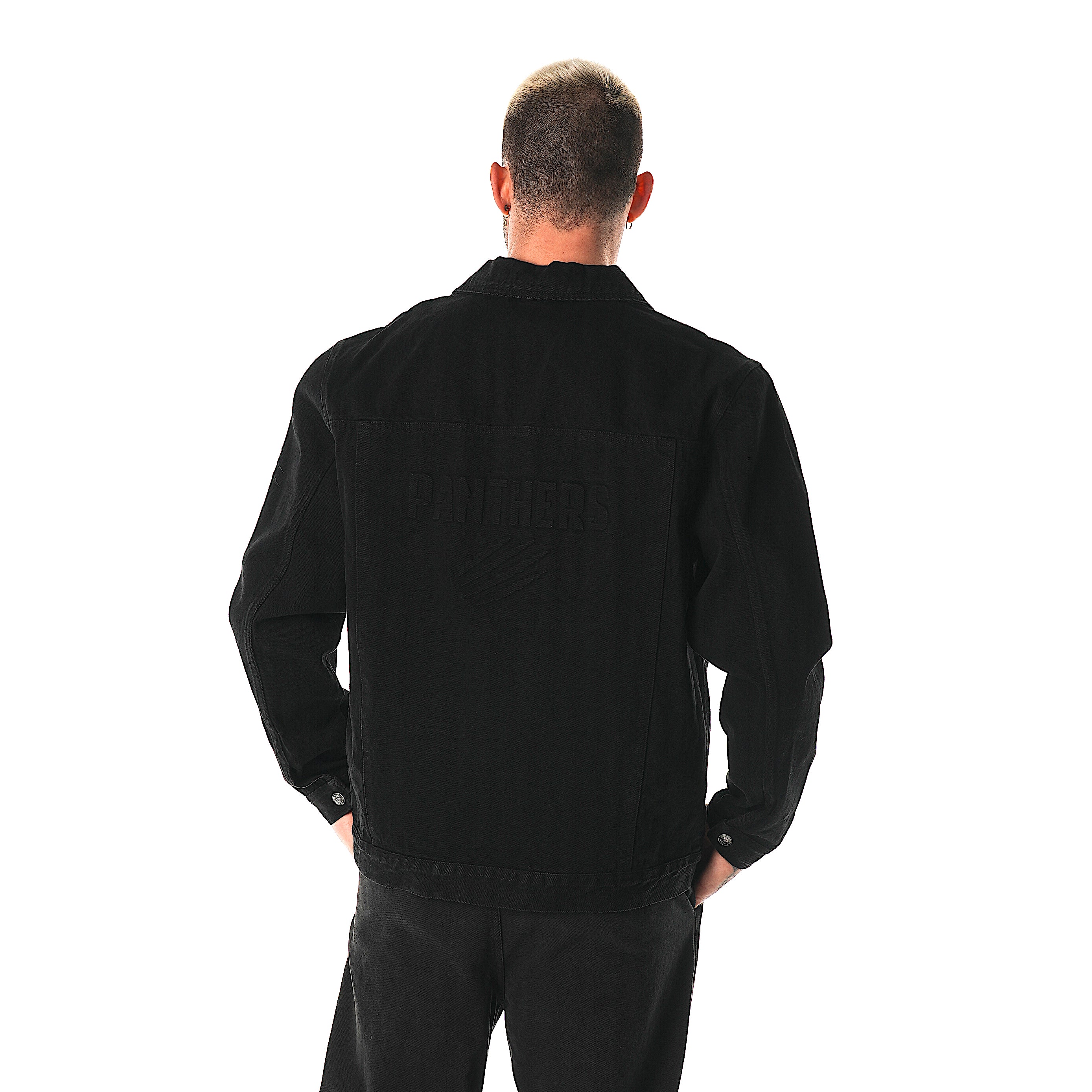 Carolina Panthers Unisex Denim Jacket - Black - Image 3