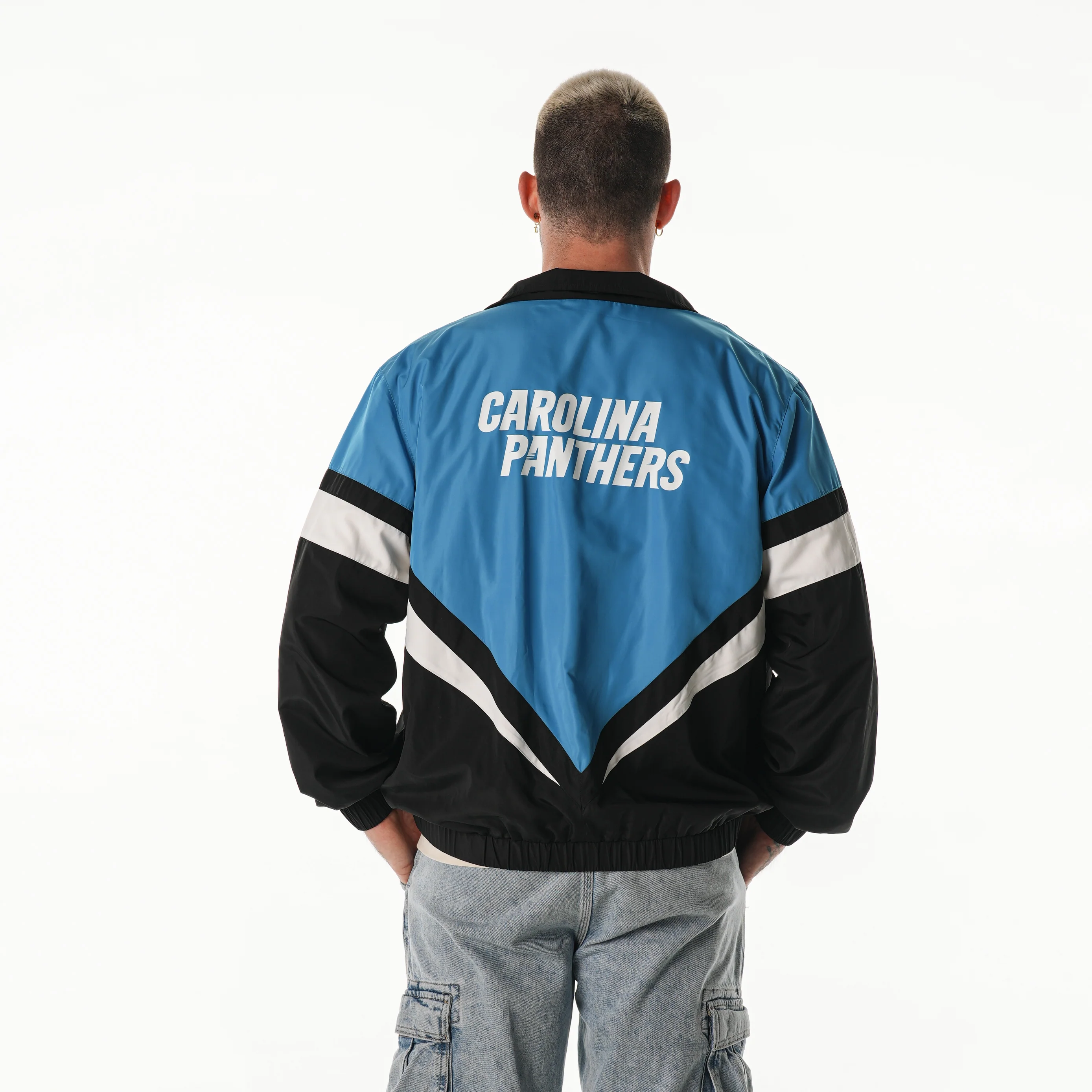 Carolina Panthers Unisex Track Jacket – Black/Blue/White - Image 3