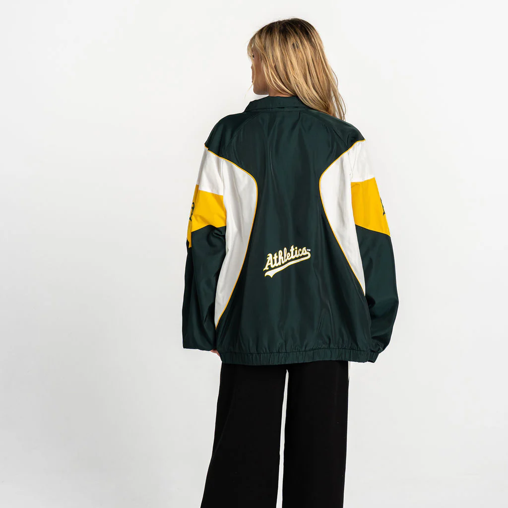 Oakland Athletics Women's Oversized Raglan Track Jacket - Multi - Image 4