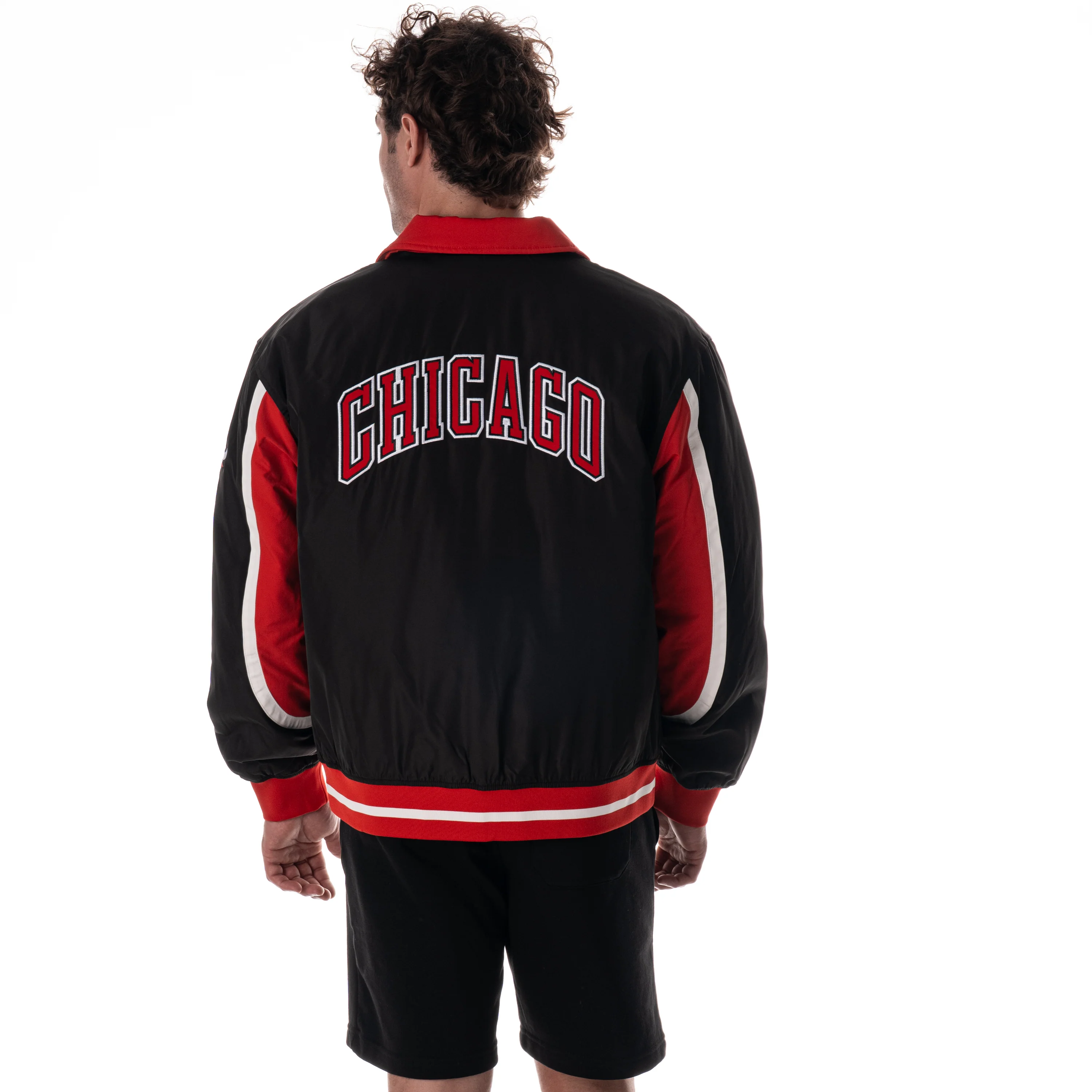 Chicago Bulls Unisex Statement Racing Jacket - Black - Image 2