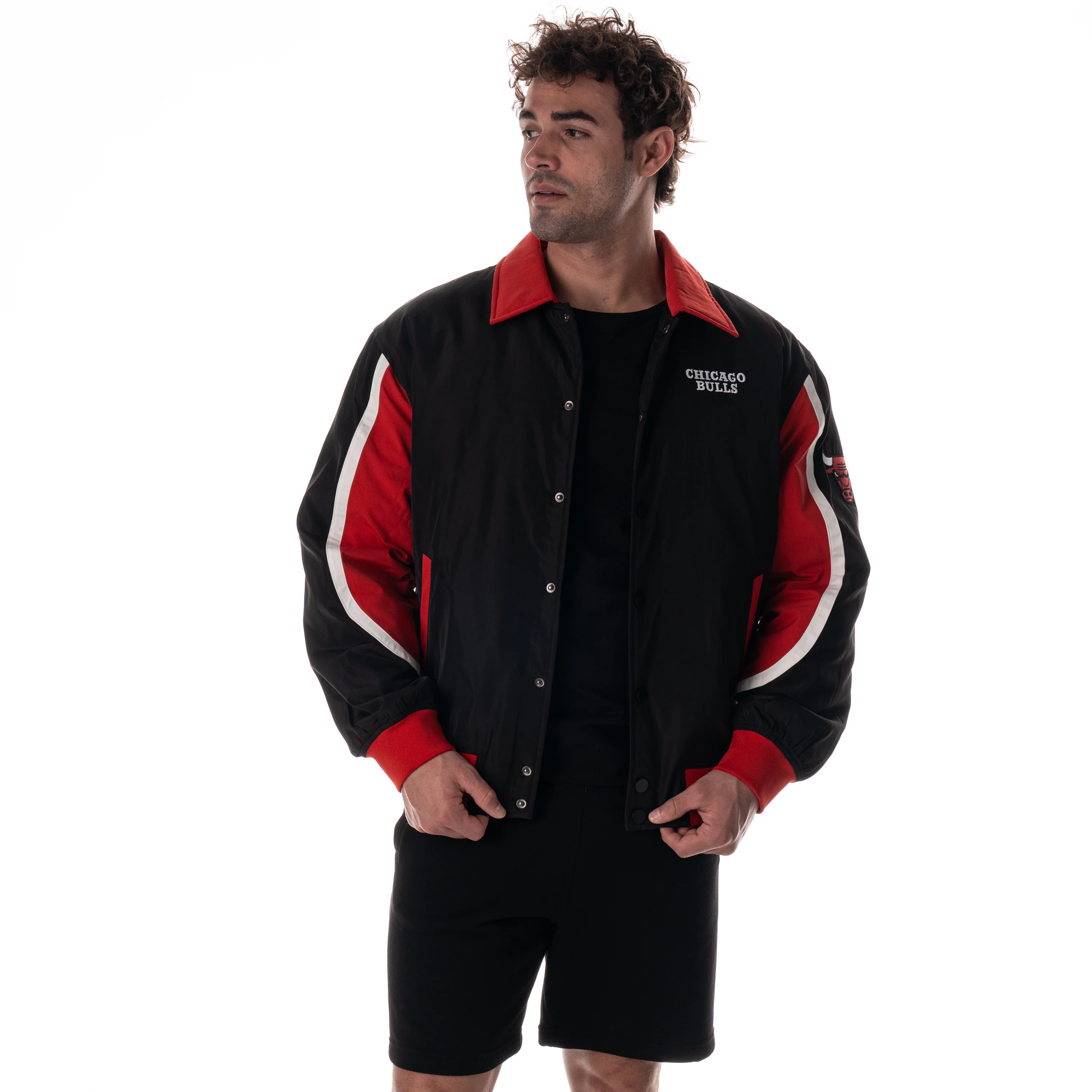 Chicago Bulls Unisex Statement Racing Jacket - Black - Image 3