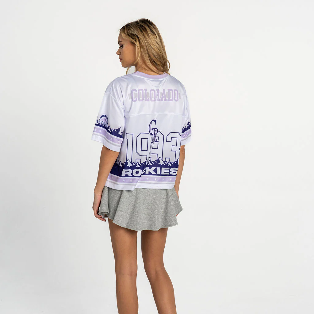 Colorado Rockies Women’s Crop Jersey - White - Image 3