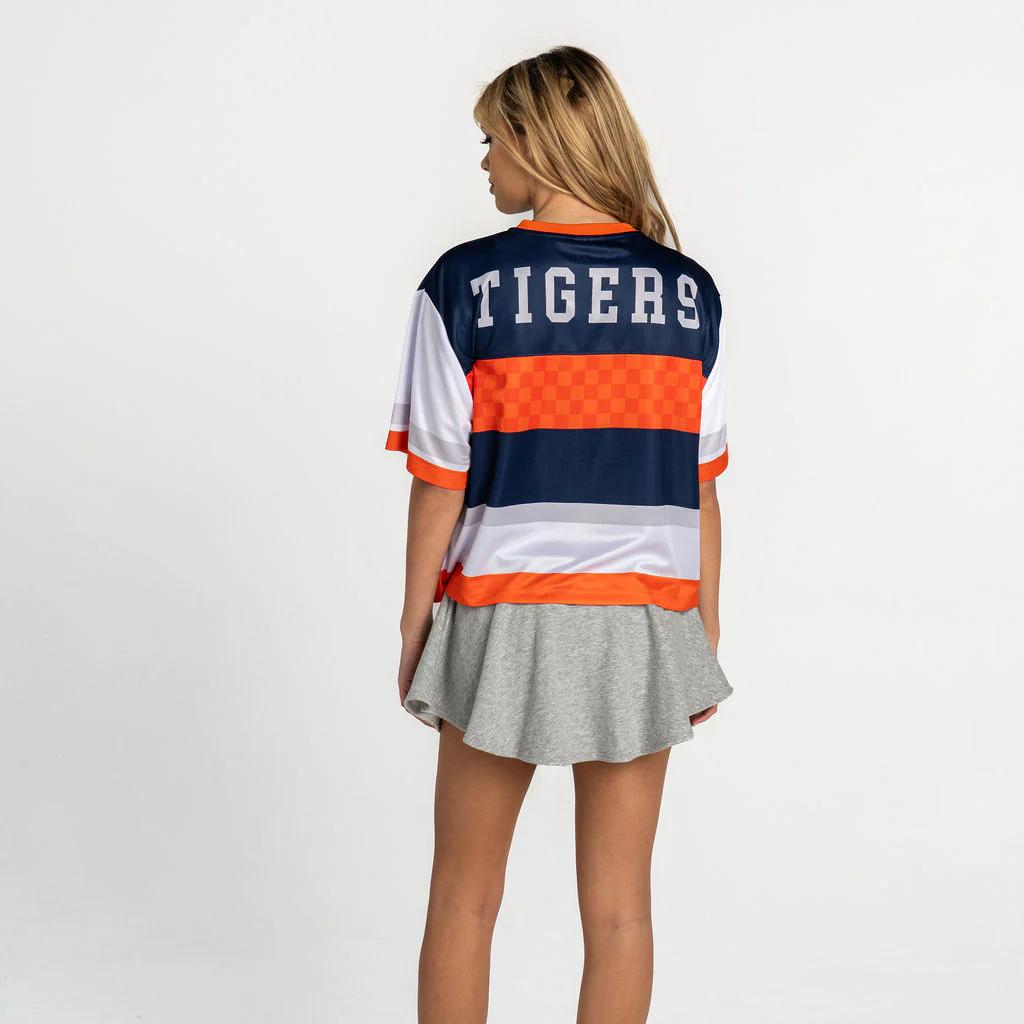 Detroit Tigers Women’s Crop Jersey - White - Image 4